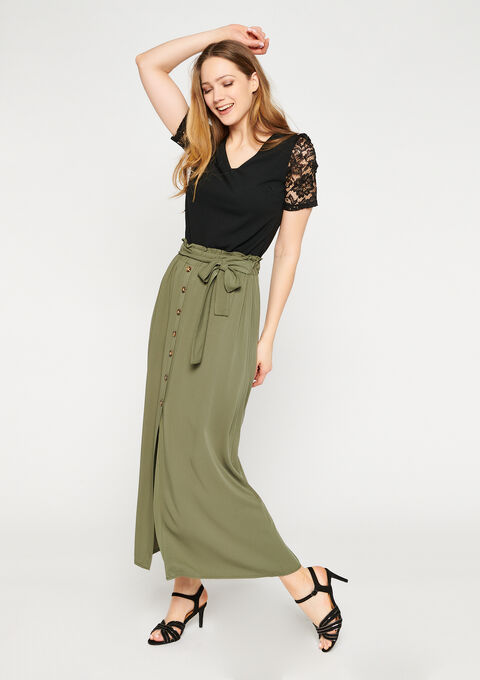 Lange Rok Knopen En Strik Lolaliza