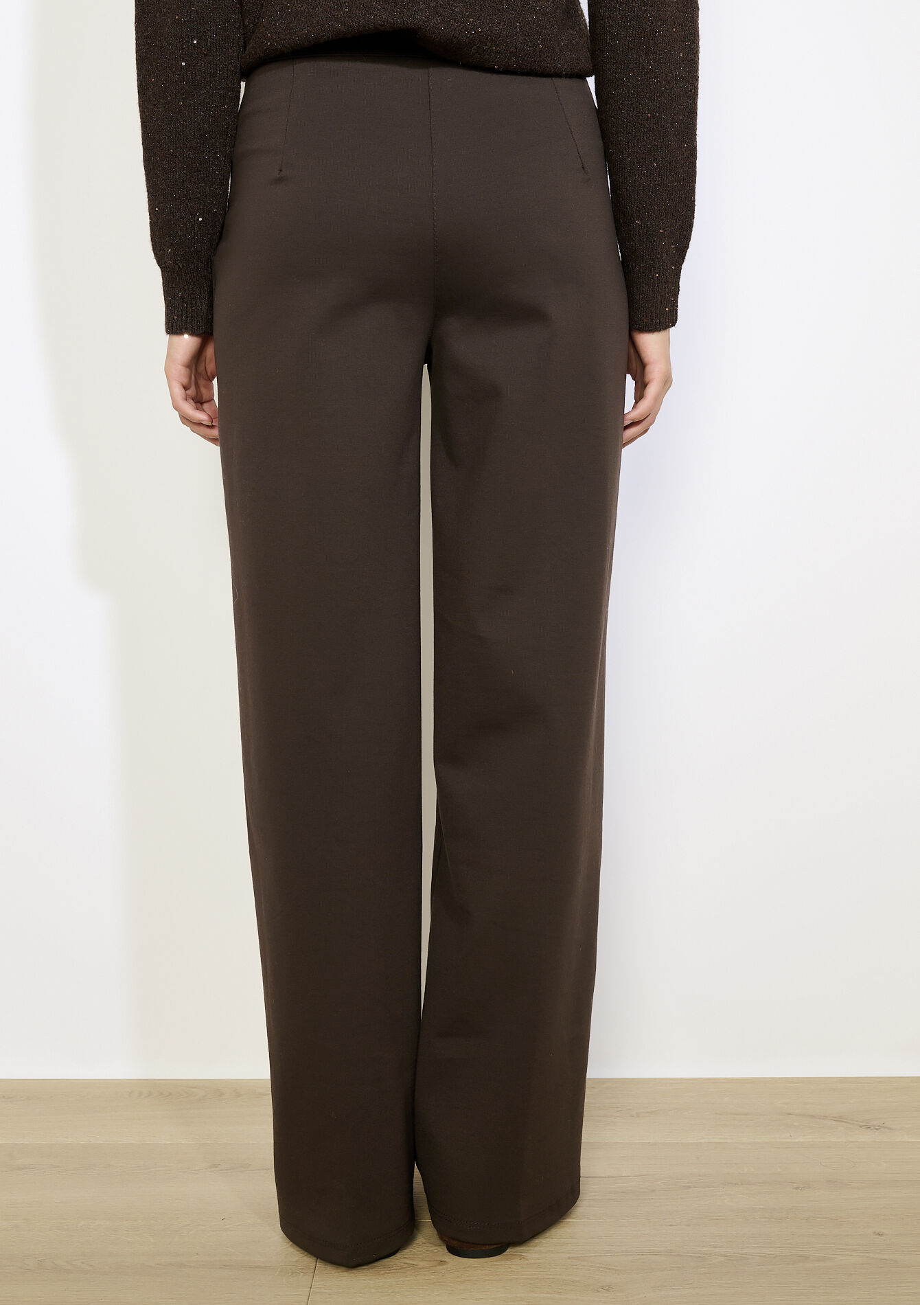 Pantalon évasé chic, Pantalon évasé chic - BROWN DARK CHOCOLATE - 06601049_3720