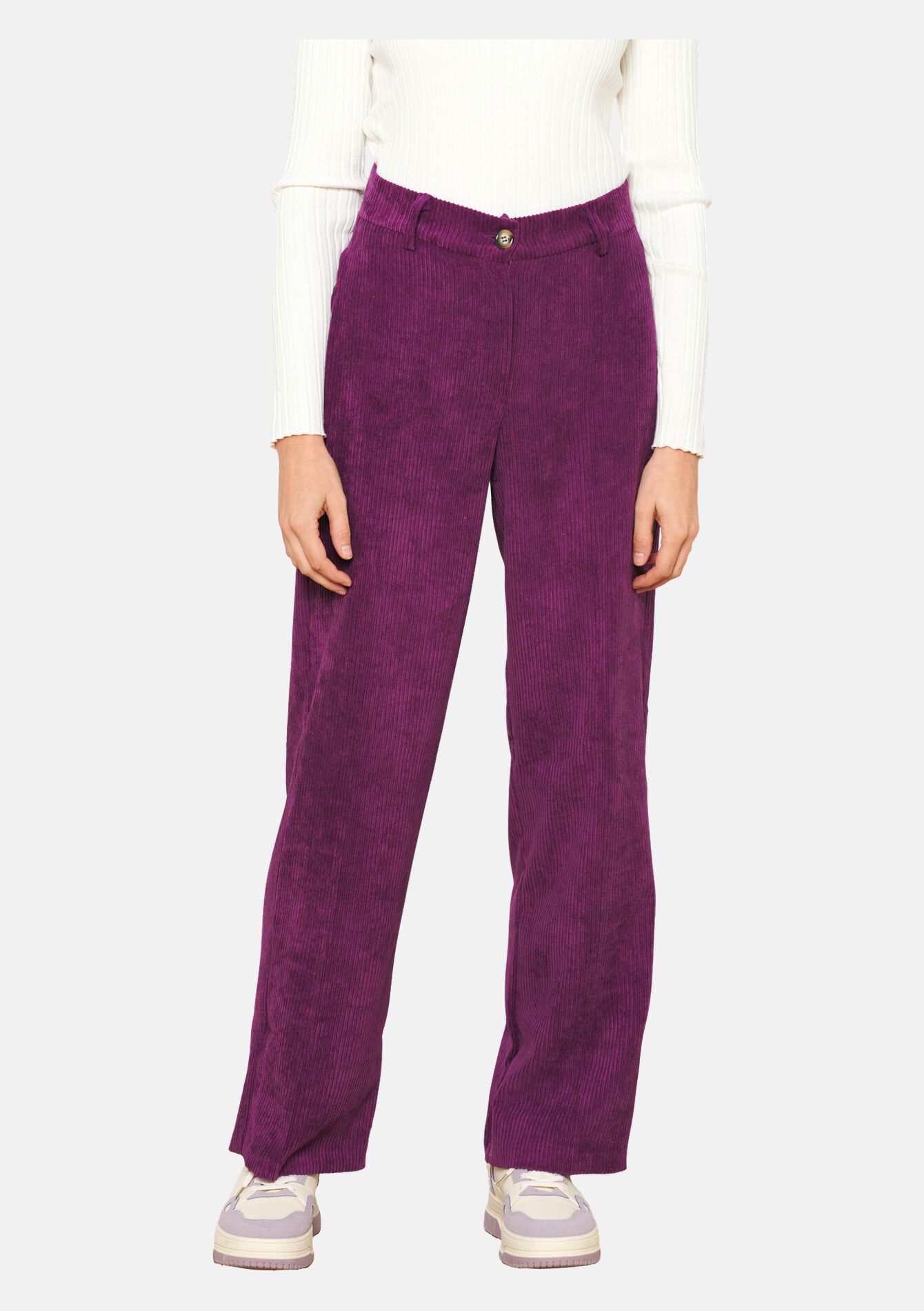 Corduroy broek - PURPLE - 06100557_5902