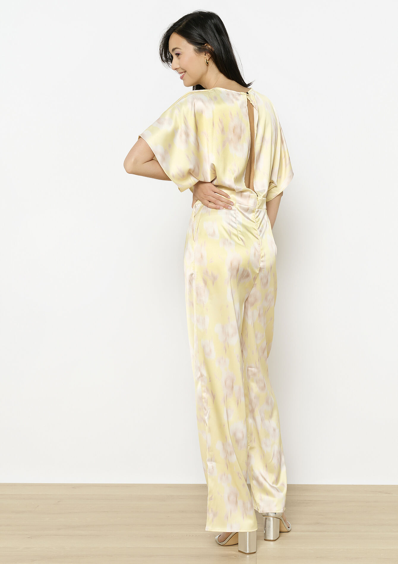 Jumpsuit met vlindermouwen, Jumpsuit met vlindermouwen - YELLOW PASTEL - 06004619_5004
