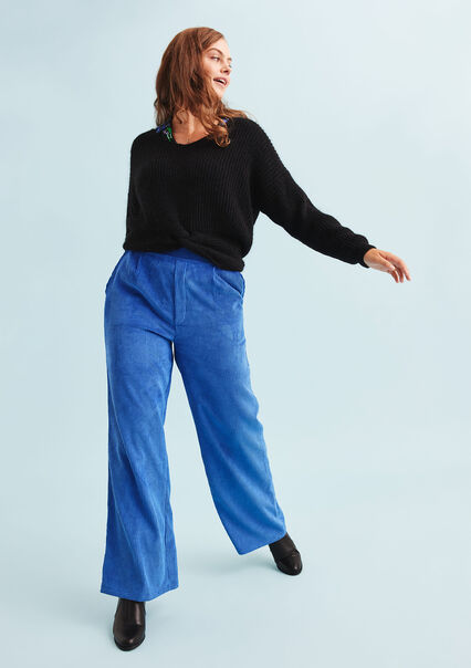 Corduroy trousers - ELECTRIC BLUE - 06600674_1619