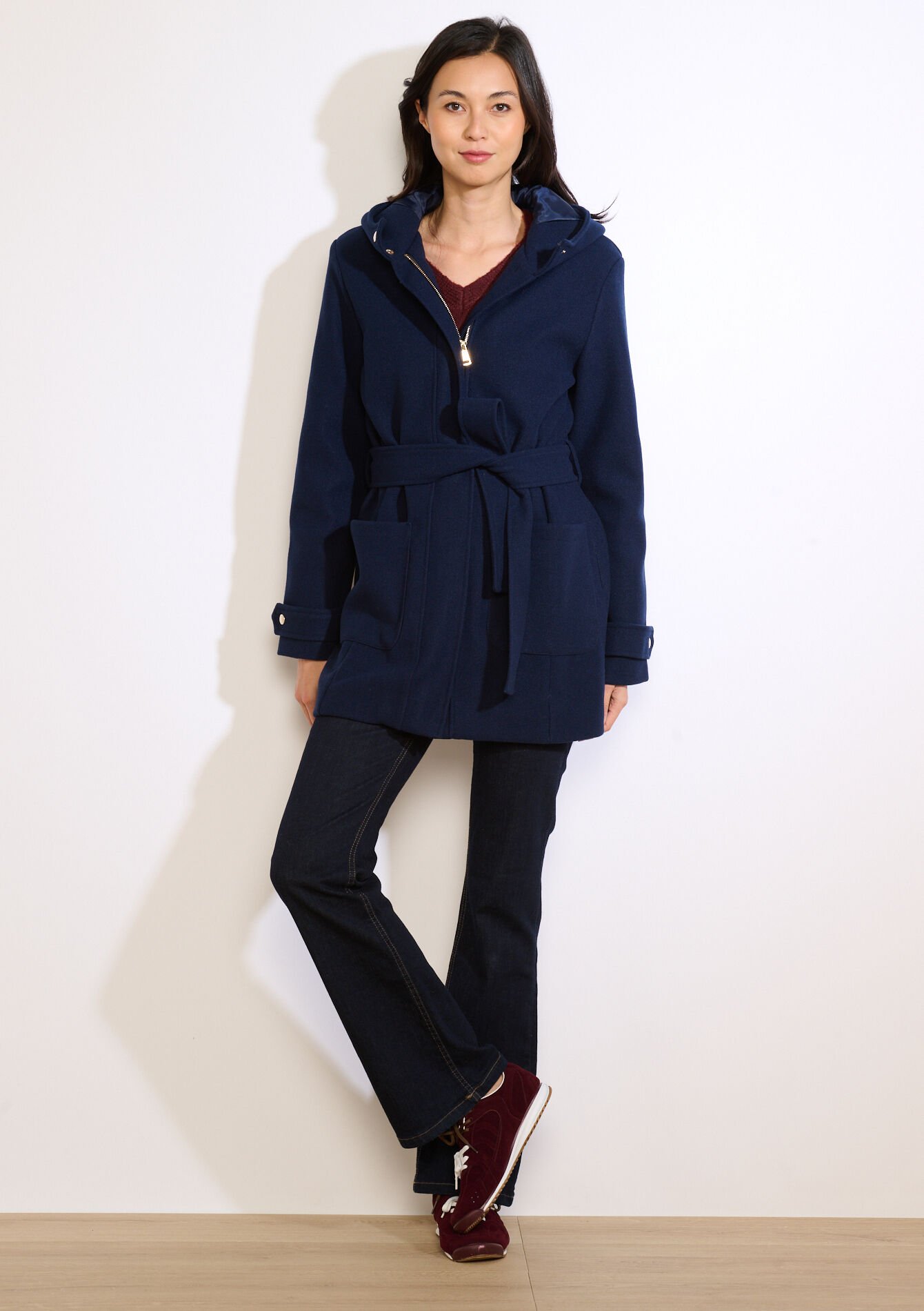 Mantel met capuchon, Mantel met capuchon - NAVY BASIC - 23000805_2723