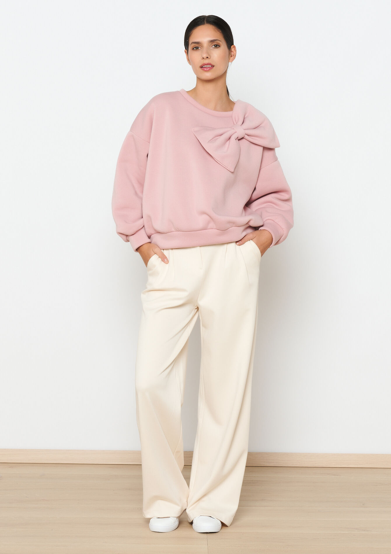 Pull avec grand noeud, Pull avec grand noeud - LIGHT PINK - 03001715_1303