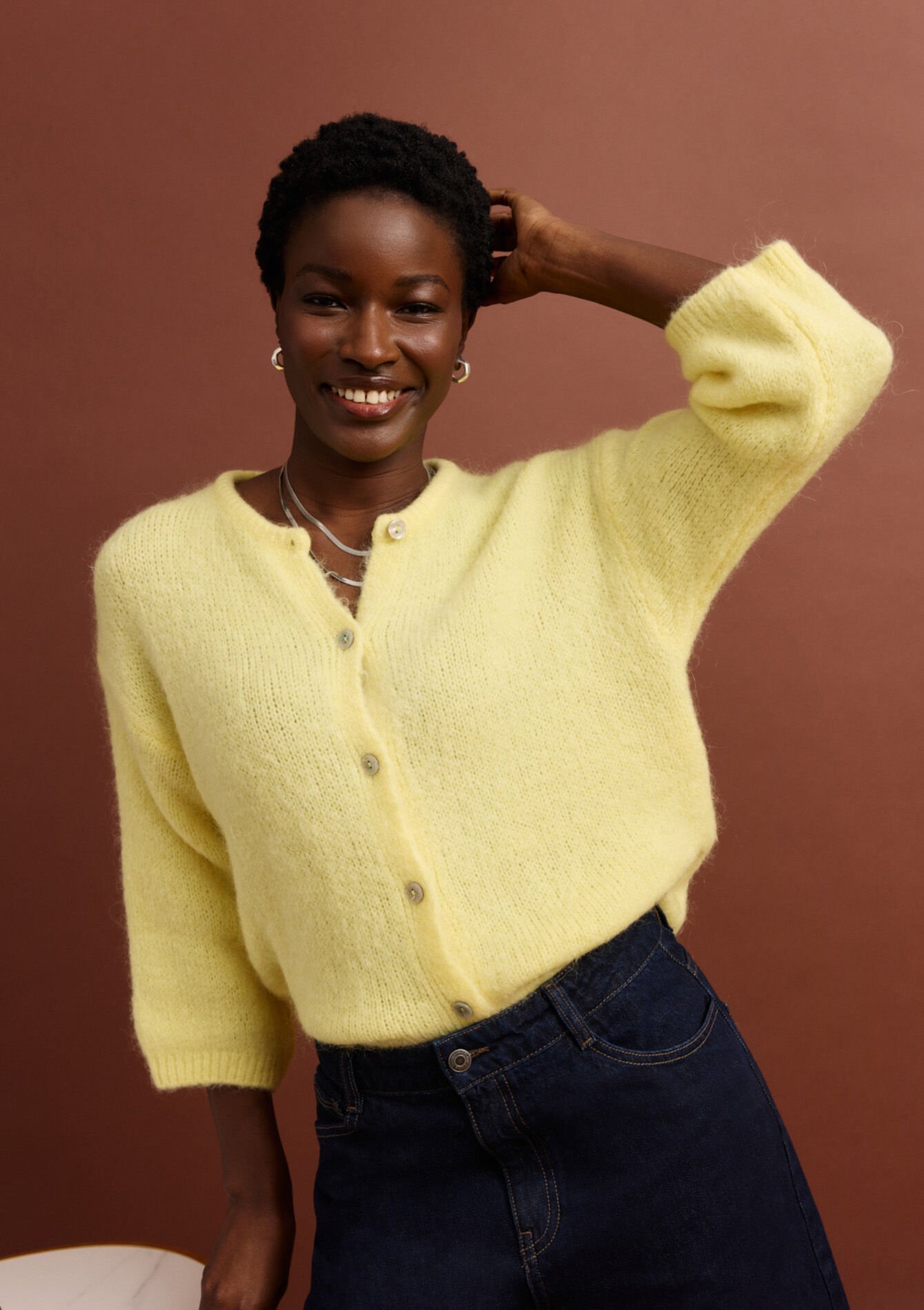 Minimalistisch vest met knopen, Minimalistisch vest met knopen, , back