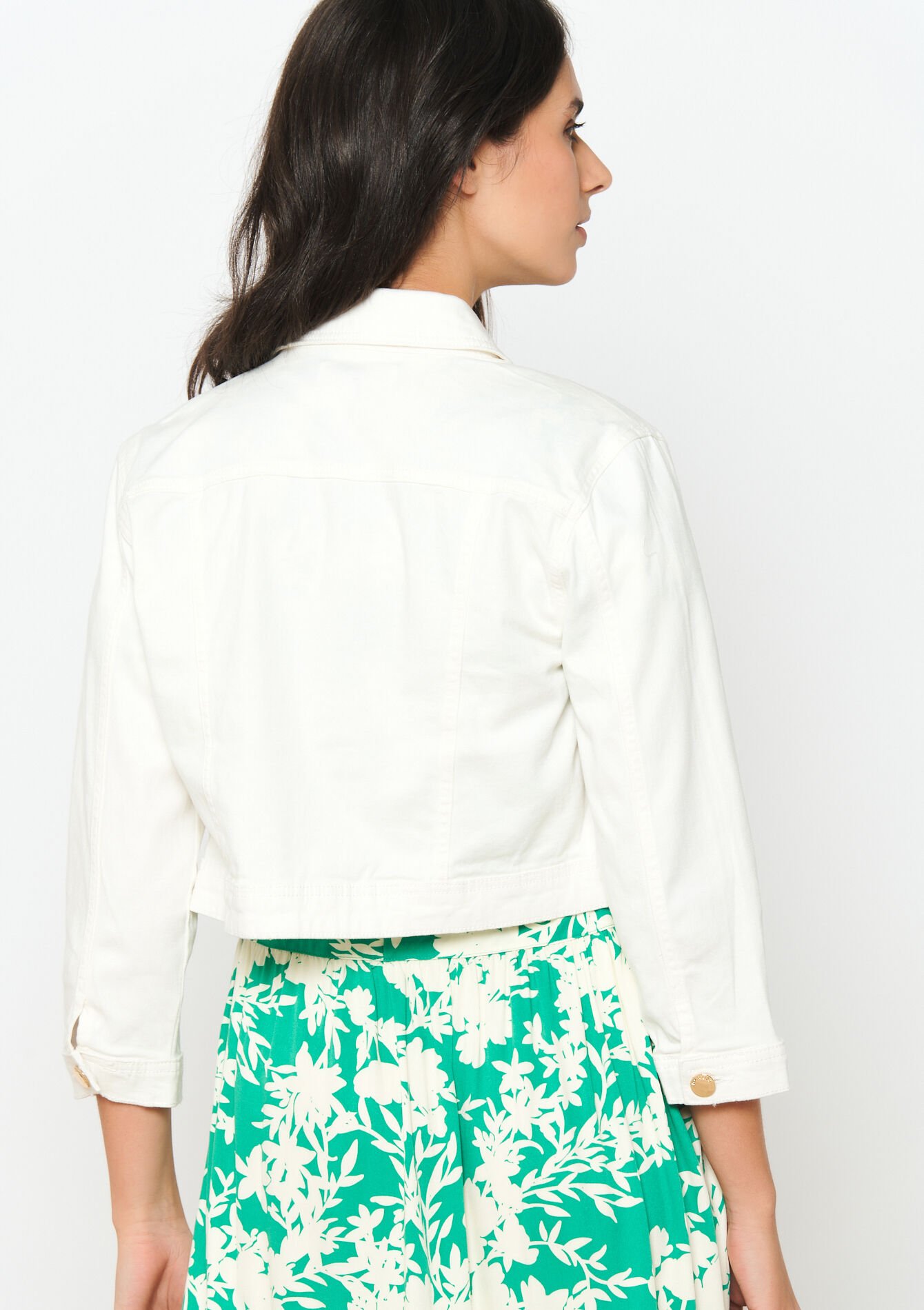 Short twill jacket - VANILLA WHITE - 1089409