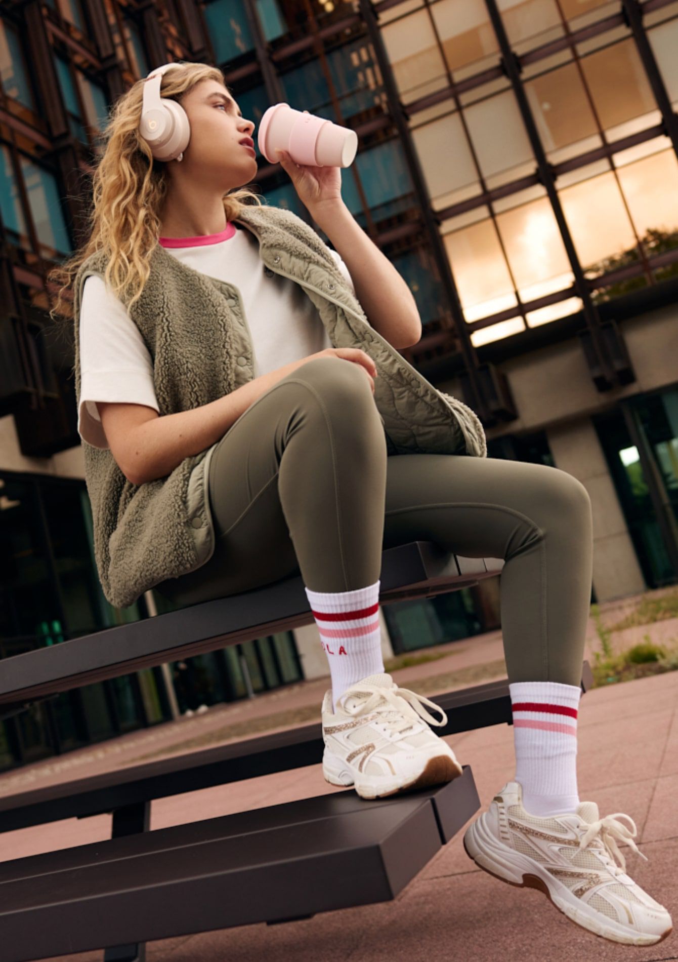 Legging sport taille haute, , back