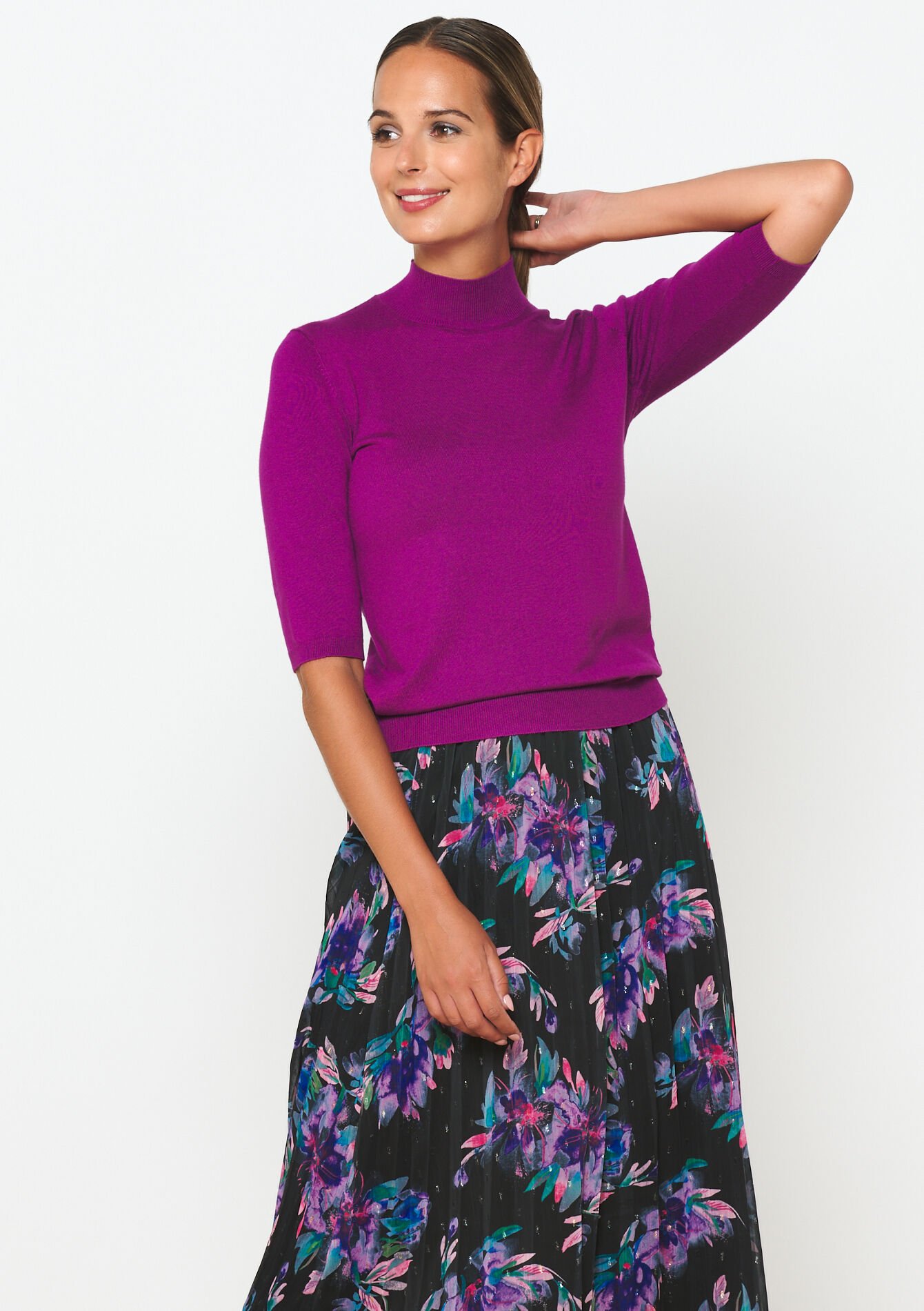 Trui met korte mouwen, Trui met korte mouwen - VIOLET - 04006501_139