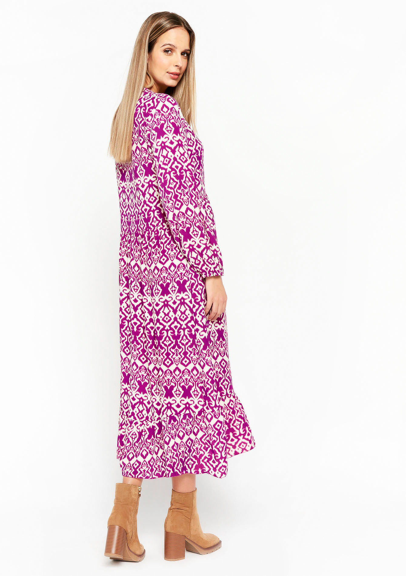 Maxi-jurk met ikatprint, Maxi-jurk met ikatprint - VIOLINE - 08601894_2576