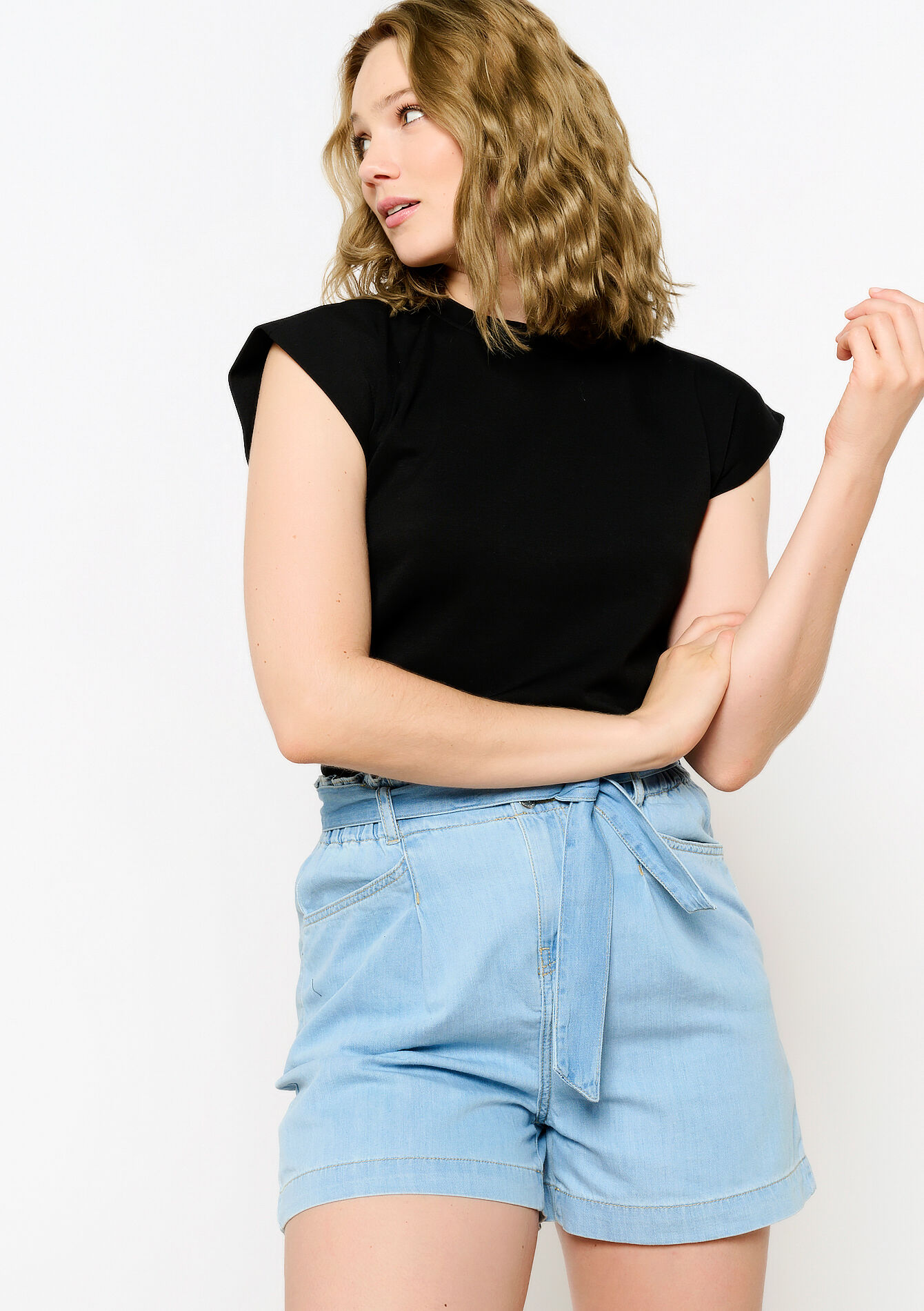 Sweater met korte mouwen, Sweater met korte mouwen - BLACK - 03001712_1119