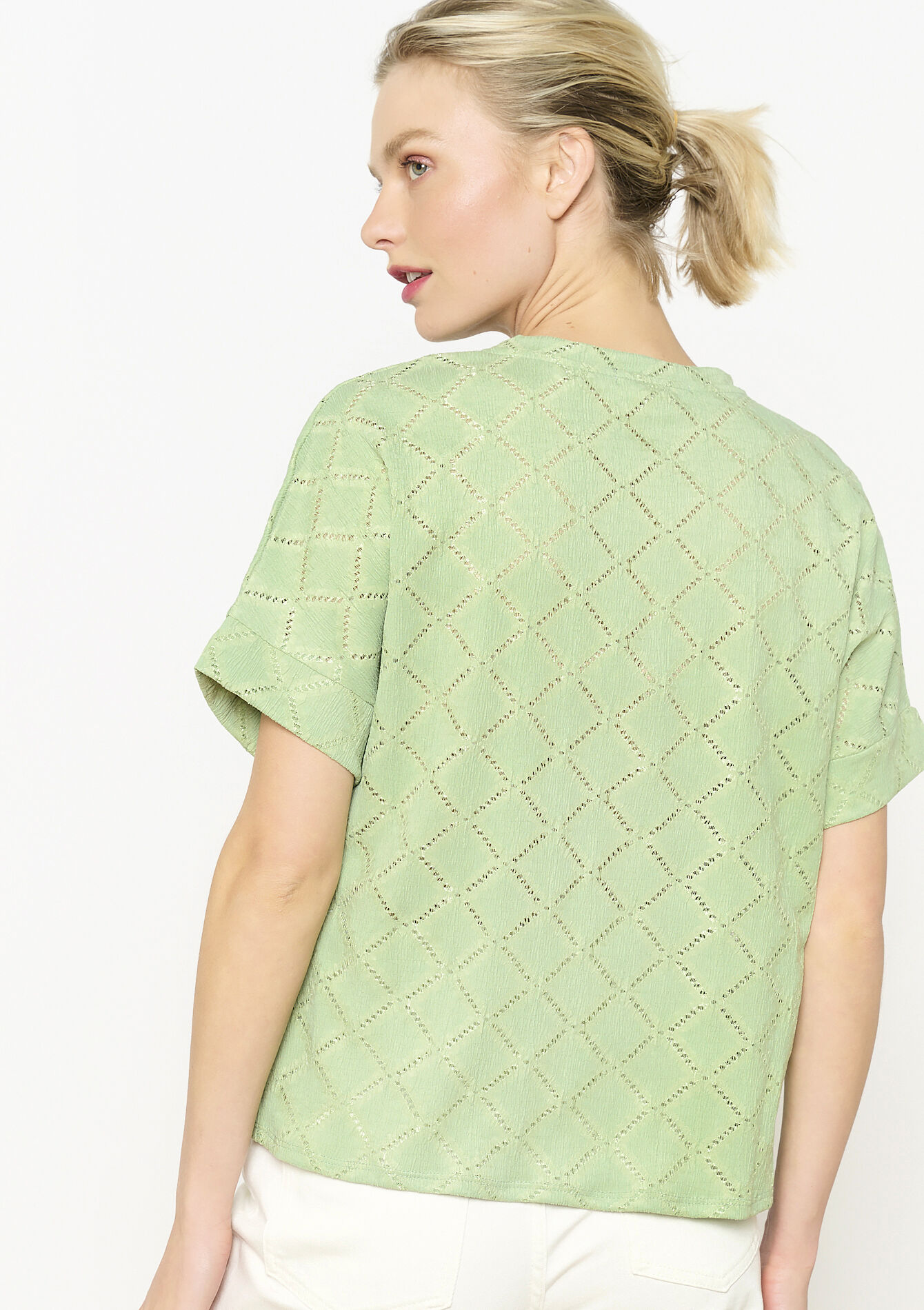 Graphic knit top, Graphic knit top - KHAKI FADED - 02301794_4326