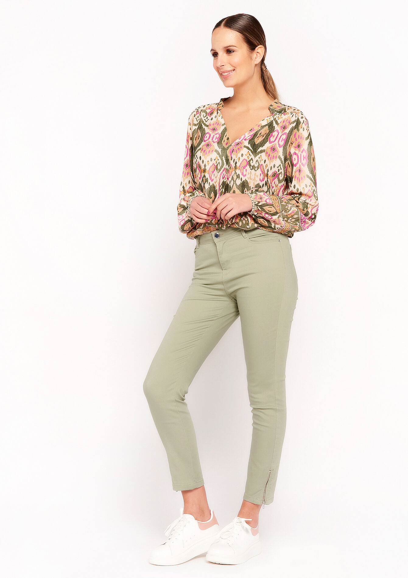 Slim fit broek - KHAKI FADED - 06004299_4326