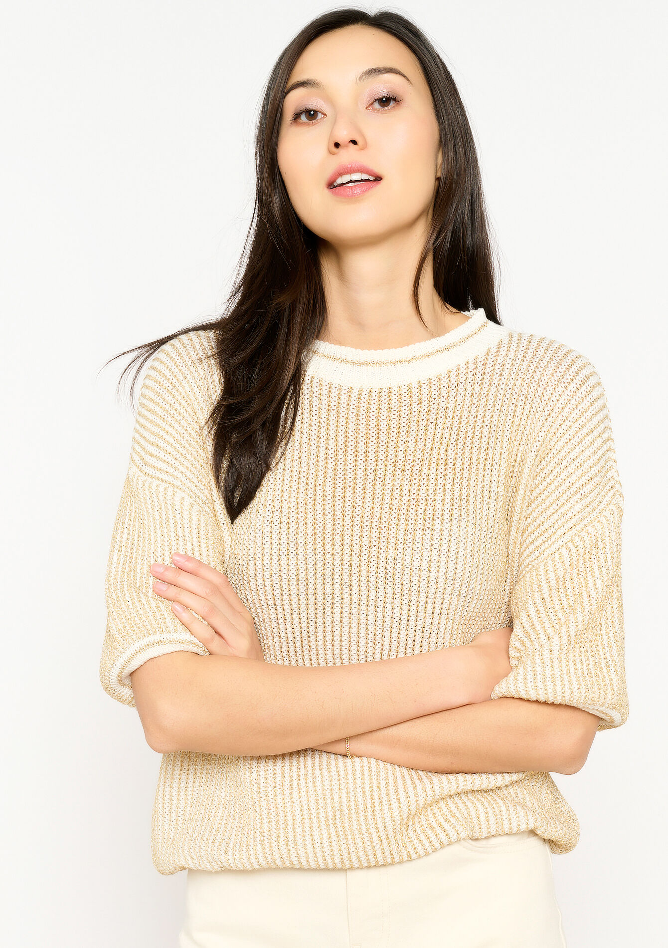 Pullover à manches courtes, Pullover à manches courtes - VANILLA WHITE - 04006482_1013