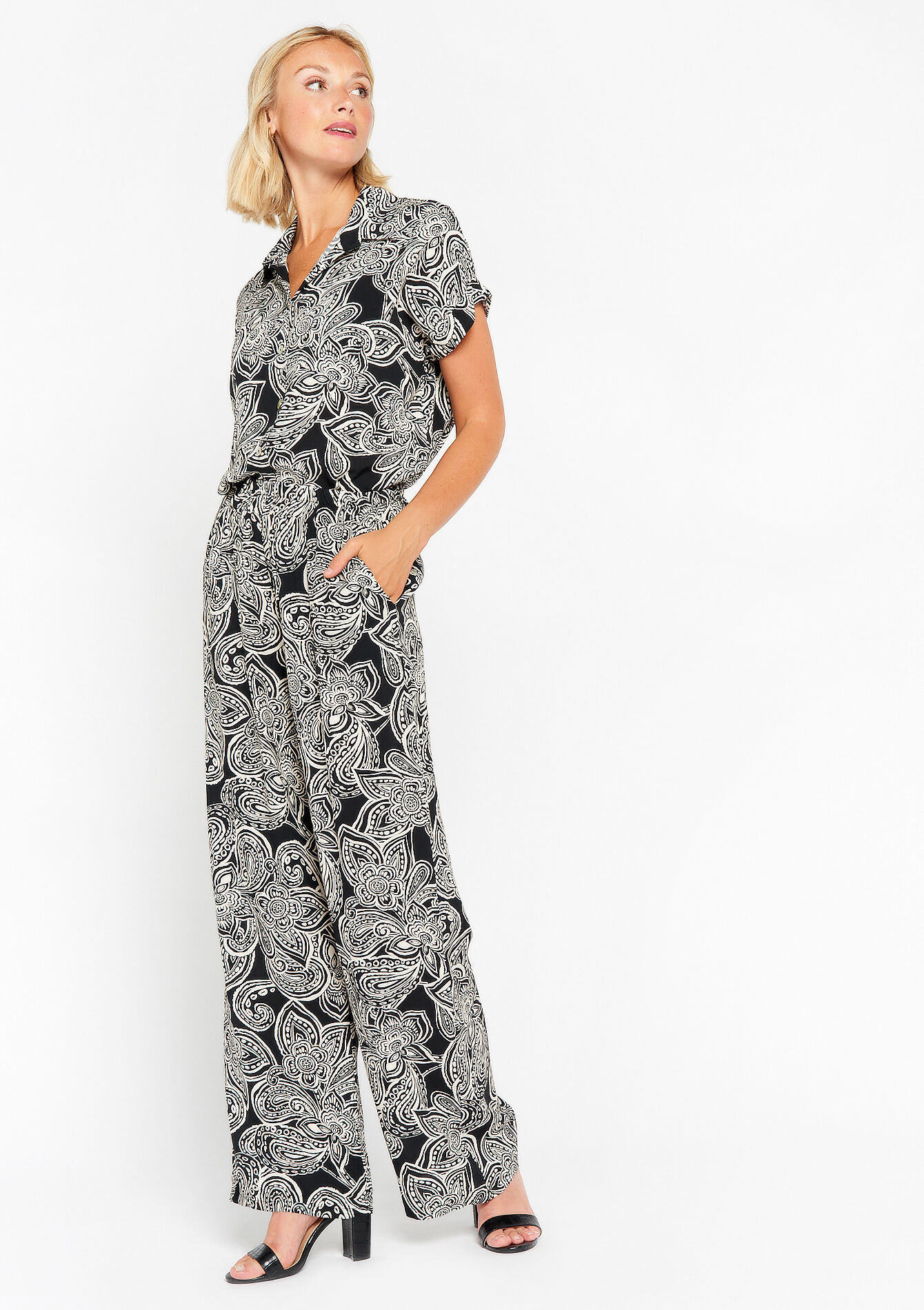 Satijnen broek, Satijnen broek - BLACK - 06600770_1119