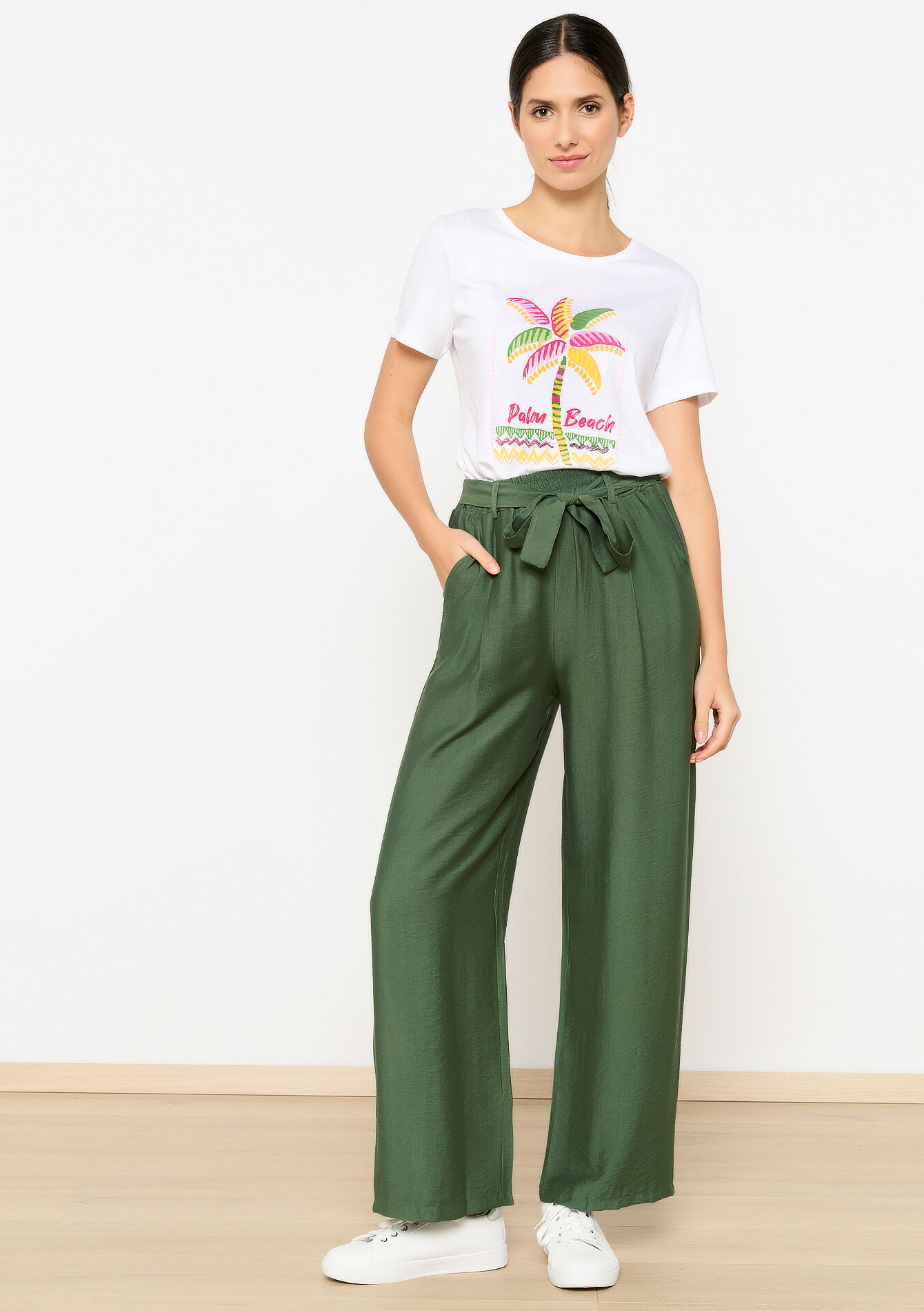 Losse broek, Losse broek - KHAKI MED - 06600839_4327