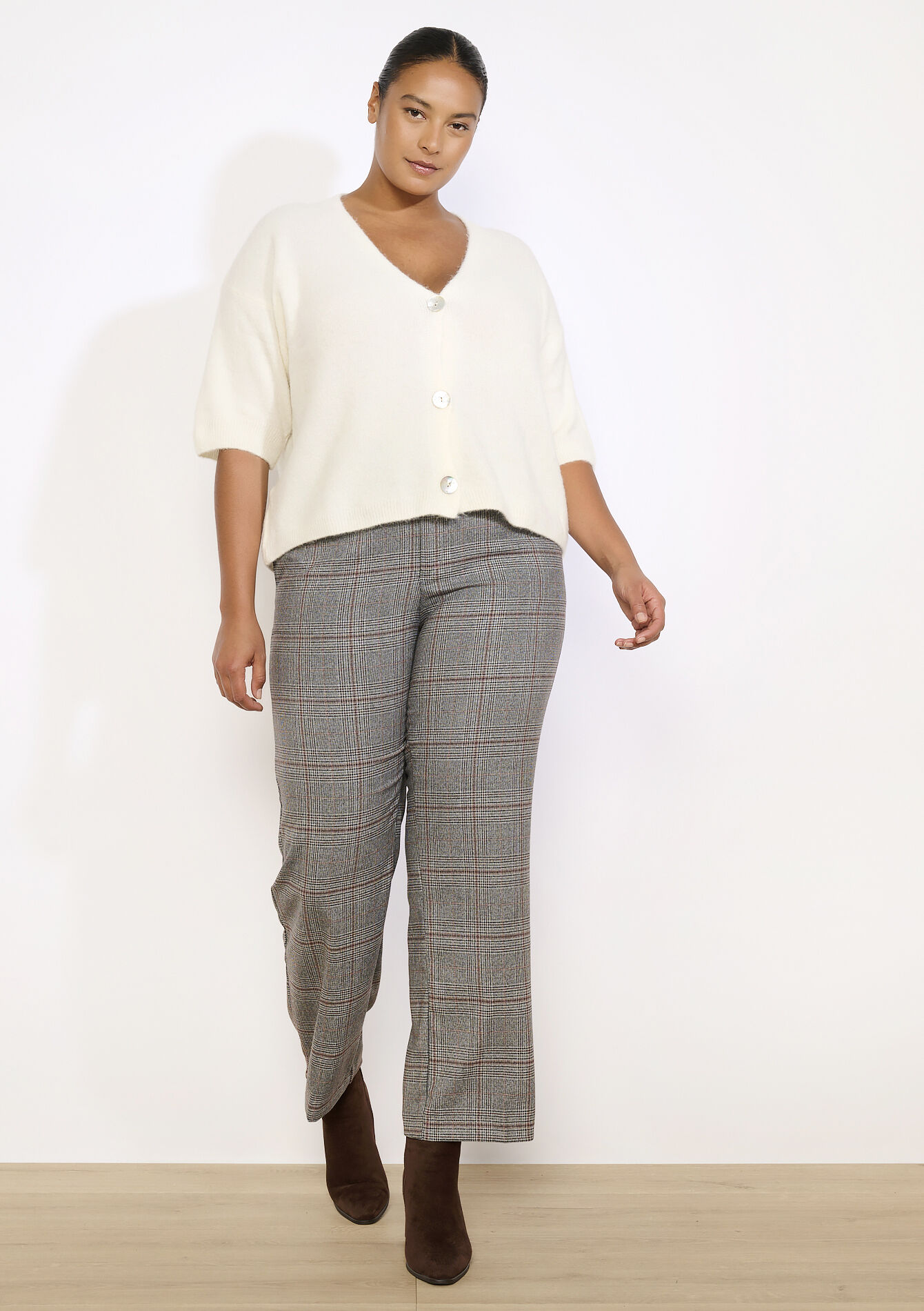 Geruite rechte broek, Geruite rechte broek, , back