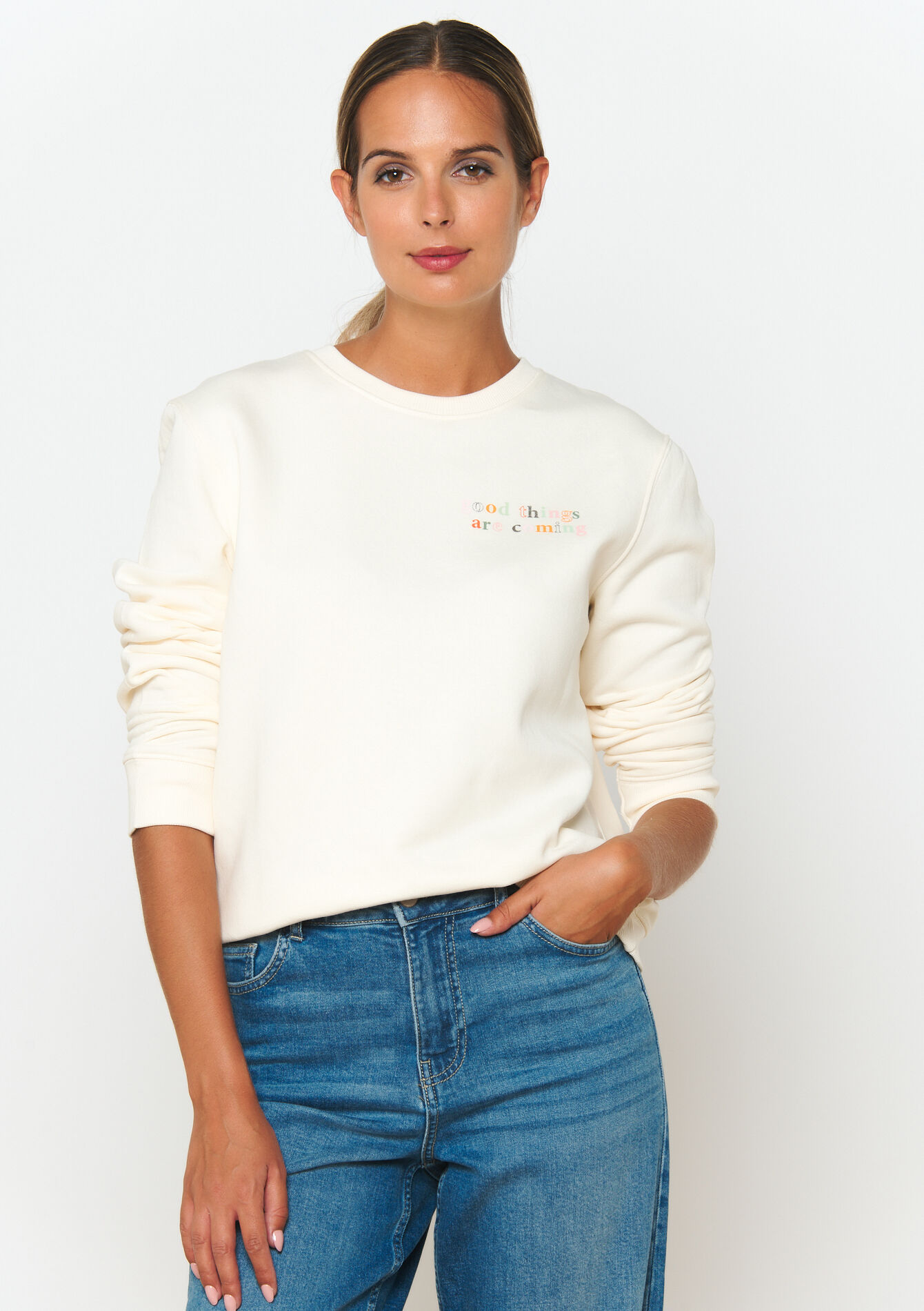 Pull avec imprimé, Pull avec imprimé - VANILLA WHITE - 03001717_1013