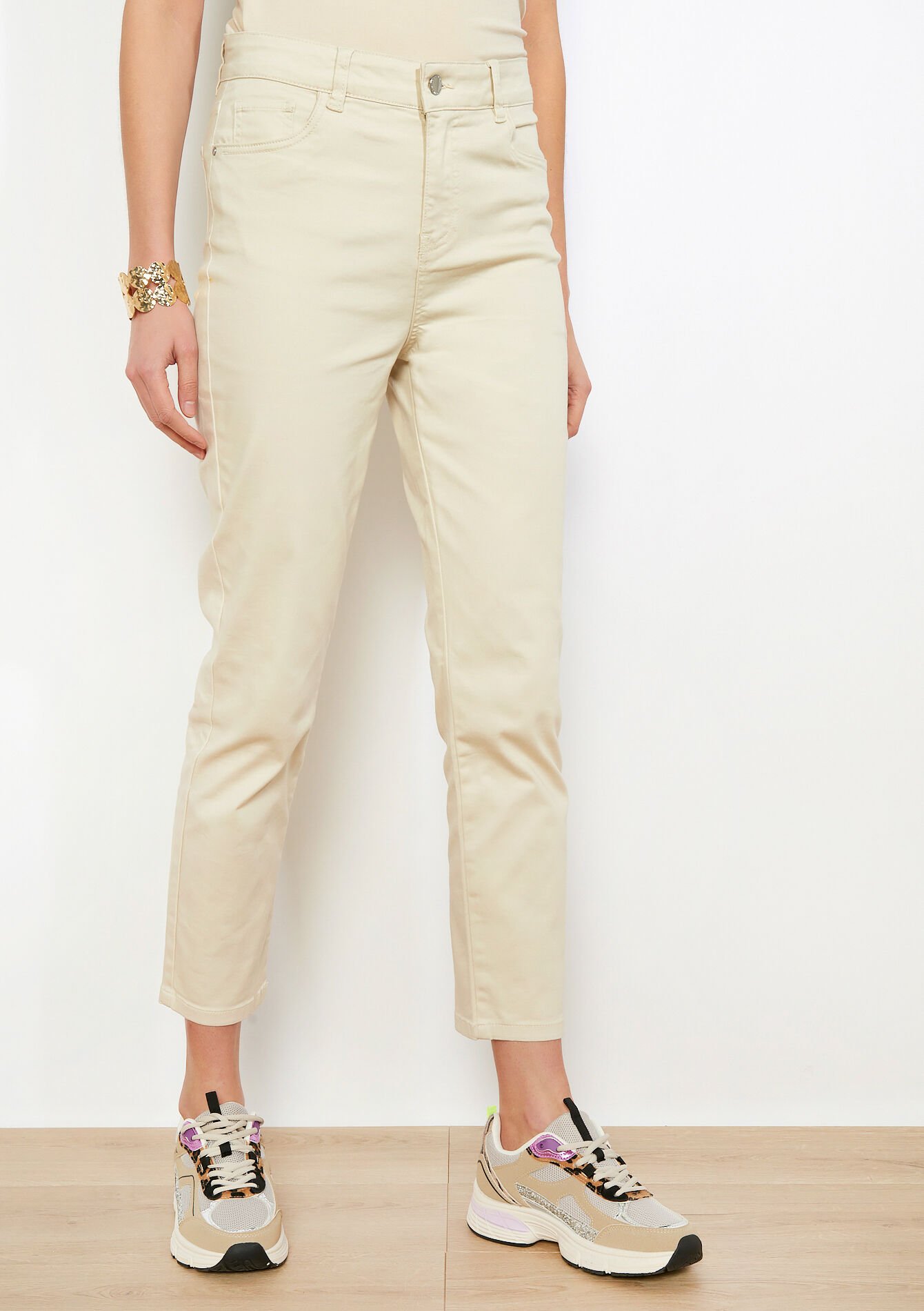 Slim enkellange broek, Slim enkellange broek - LT BEIGE - 06004656_2527