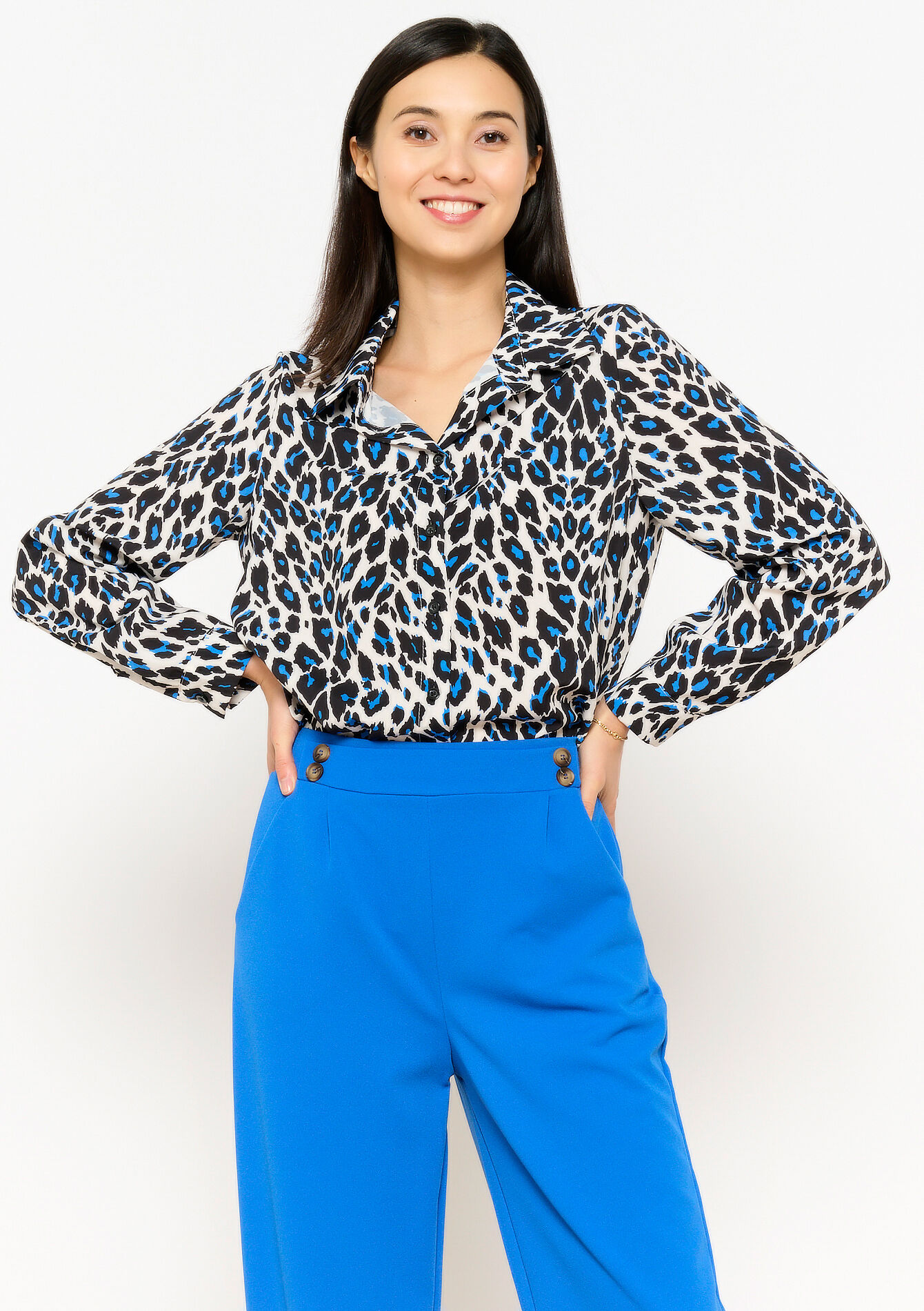 Blouse à imprimé léopard - OFFWHITE - 05702417_1001