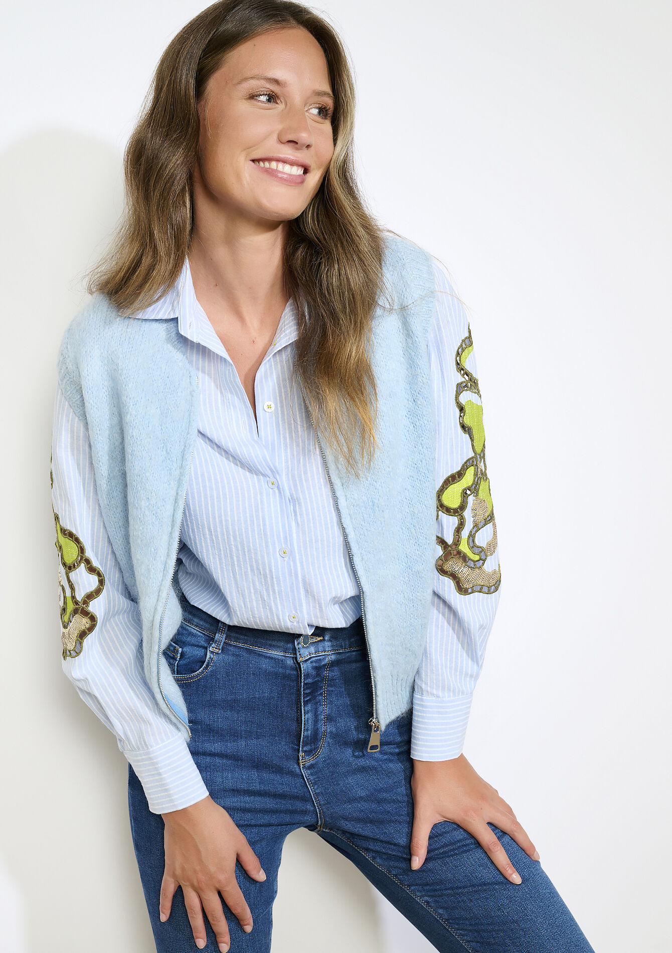 Gilet sans manches zippé, Gilet sans manches zippé, , back