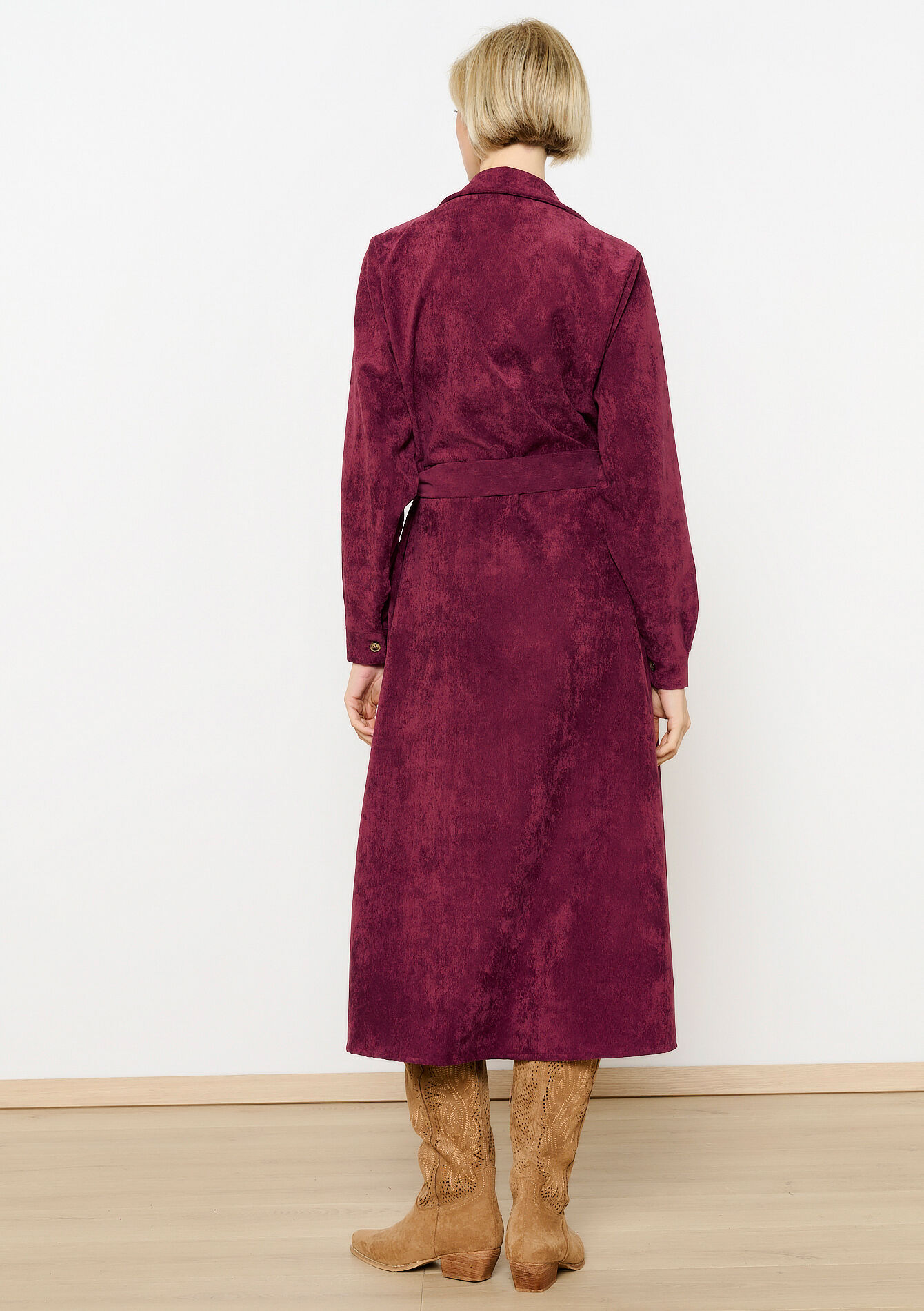 Corduroy hemdjurk, Corduroy hemdjurk - DARK BORDEAUX - 08103875_1424