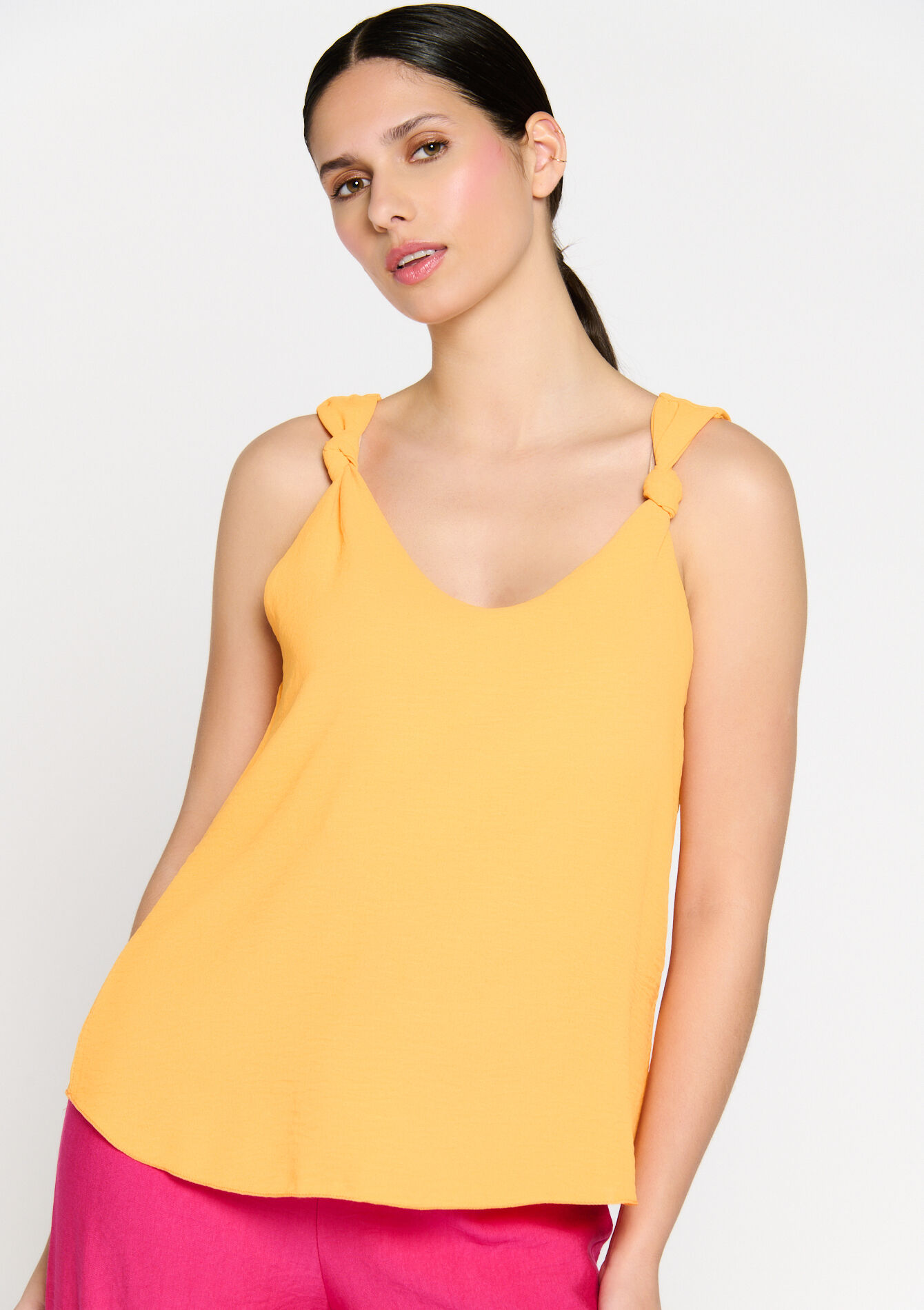 Débardeur à col bas, Débardeur à col bas - ORANGE MANGO - 1079186