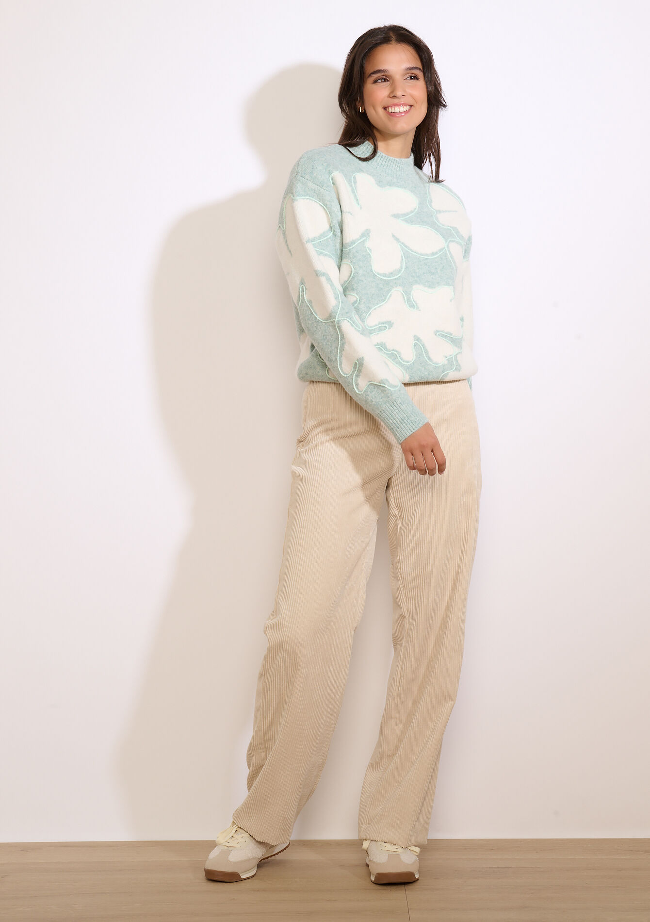 Pull graphique en maille douce, Pull graphique en maille douce - MINT GREEN - 04006953