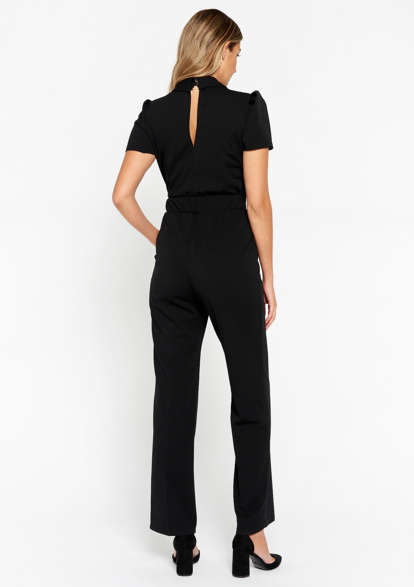 Jumpsuit with buckle - BLACK - 06004447_1119
