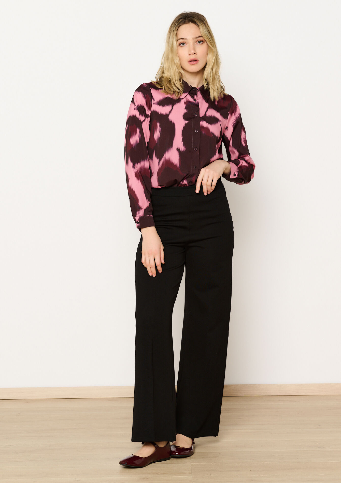 Chemise à imprimé flou, Chemise à imprimé flou - BORDEAUX WINE - 05702695_5514