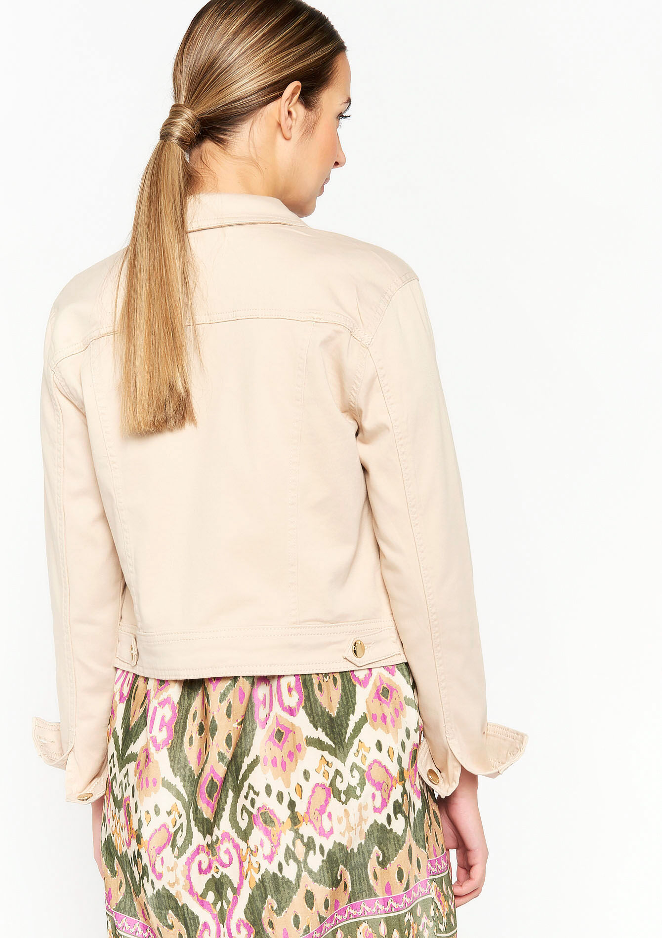 Veste cintrée en sergé, Veste cintrée en sergé - LT BEIGE - 09100677_2527