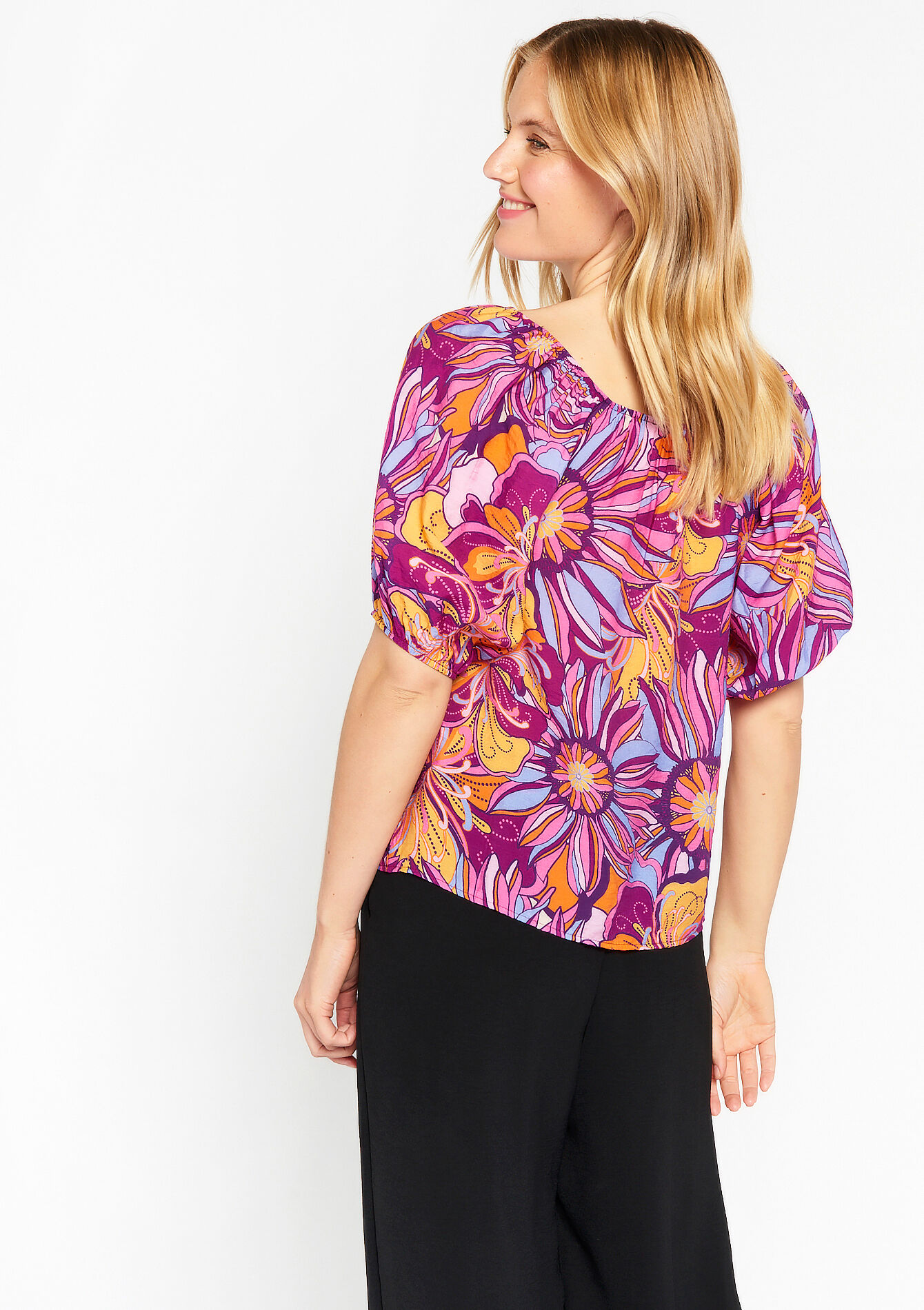 Blouse met bloemenprint - VIOLINE - 05702262_2576