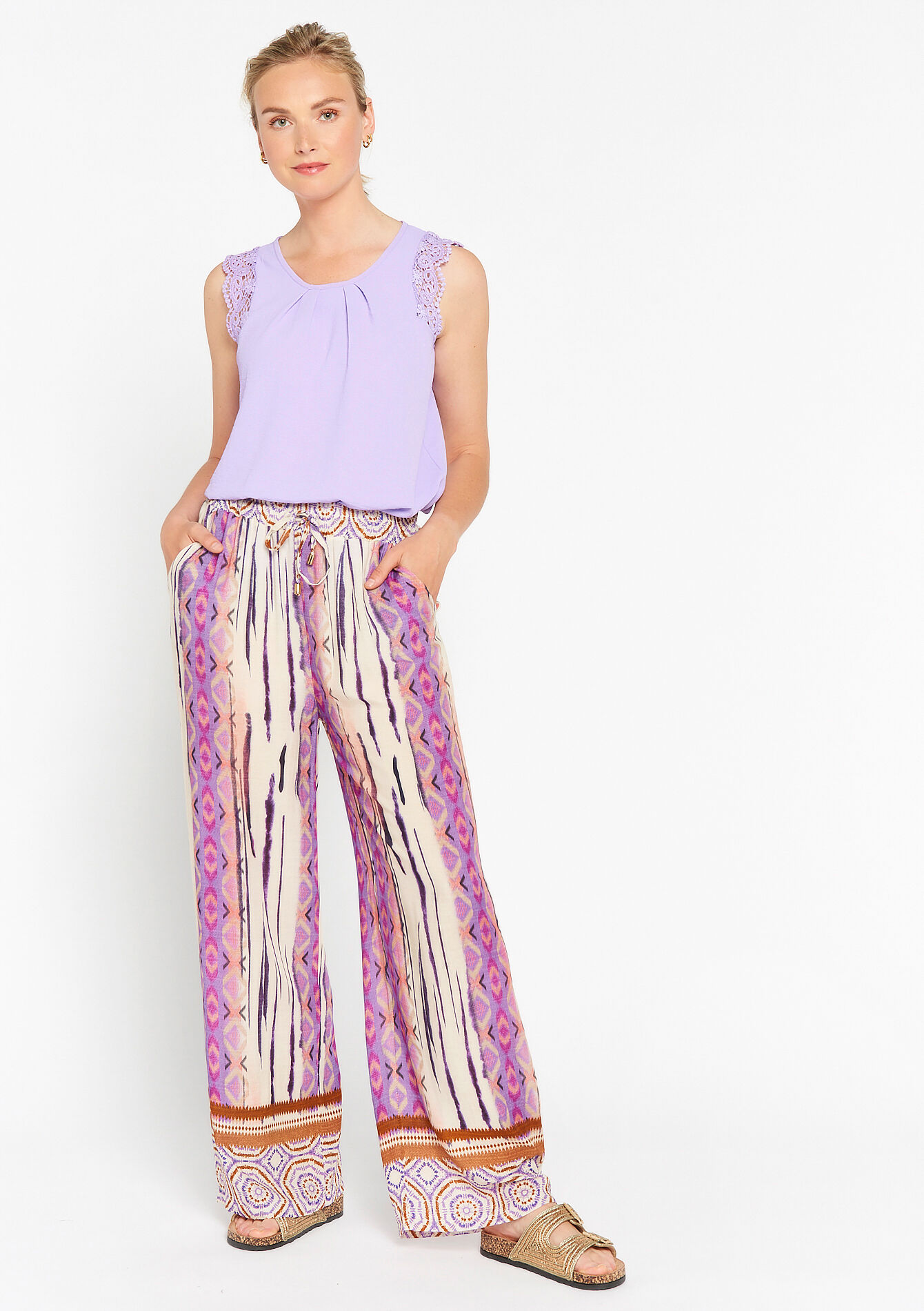 Top met macramé, Top met macramé - PASTEL LILAC - 05702226_1493