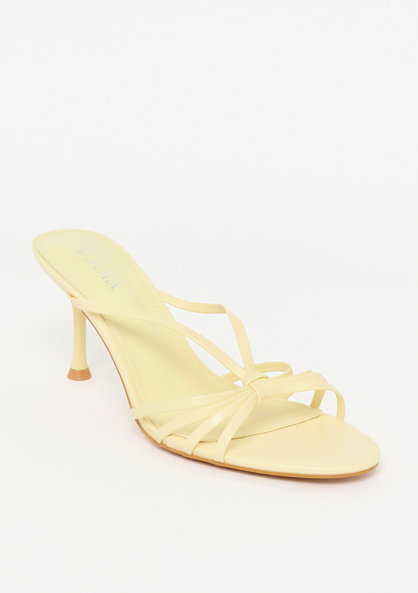Sandalen met hak en bandjes - YELLOW PASTEL - 13000859_5004