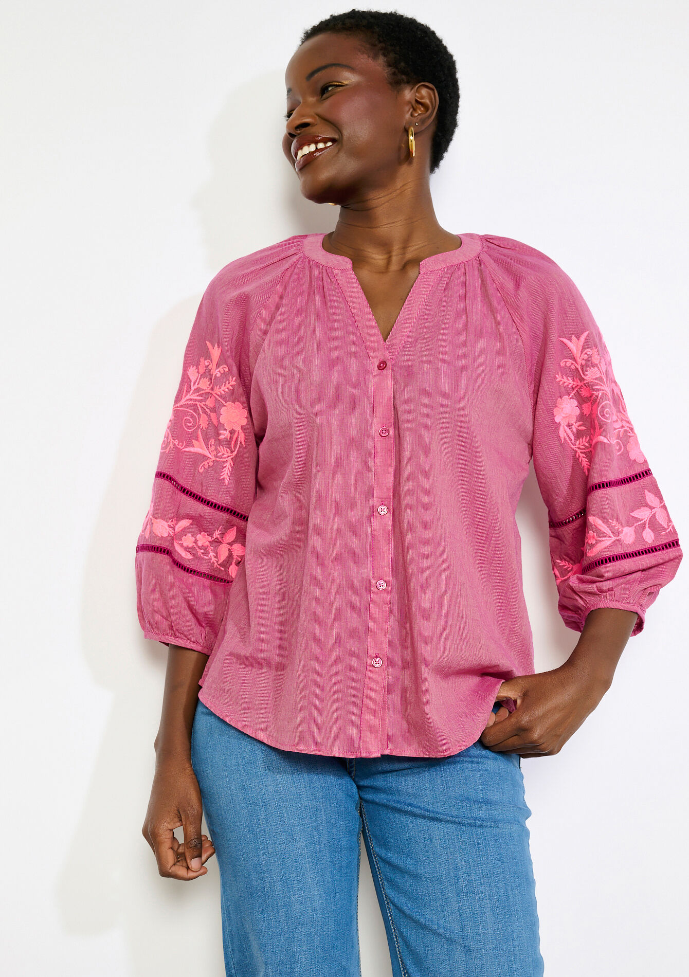 Chemise brodée romantique, Chemise brodée romantique, , back