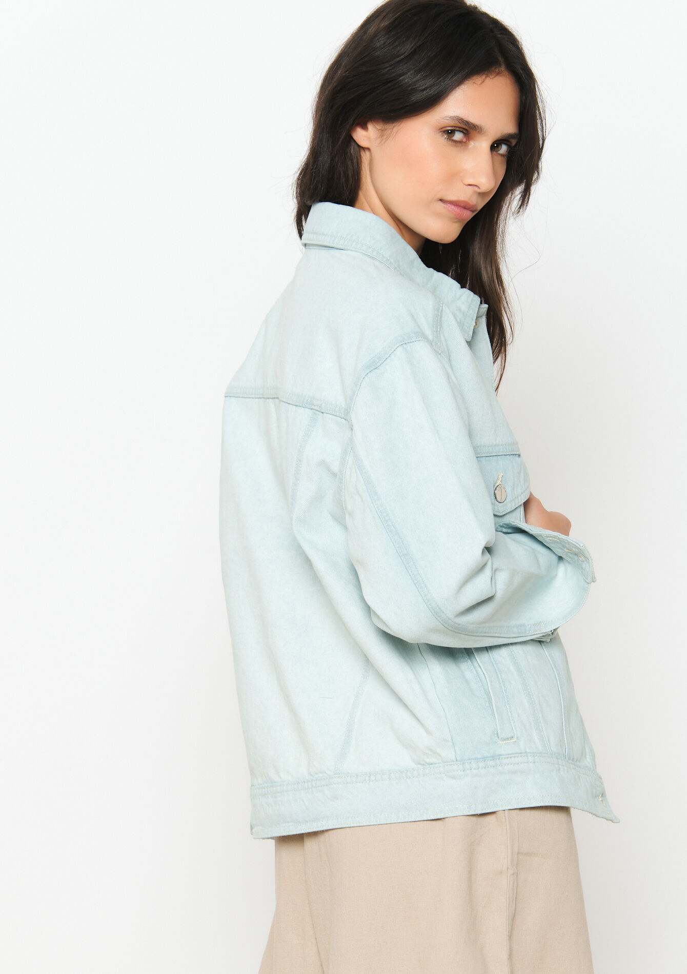 Oversized denim jas, Oversized denim jas - LIGHT BLUE - 09100869_1709