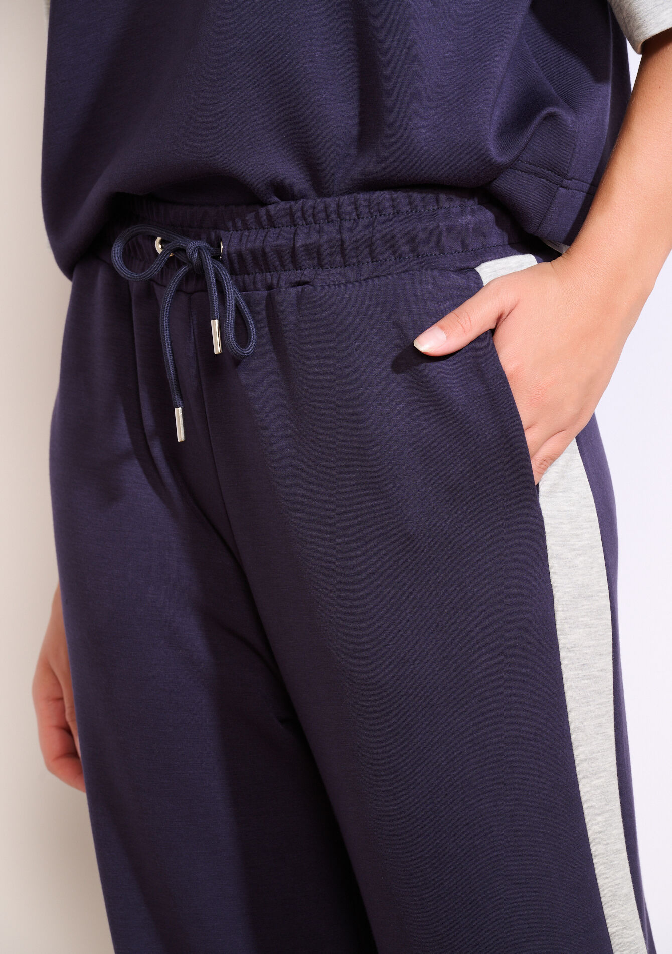 Pantalon de jogging à bandes - NAVY BASIC - 15100372_2723