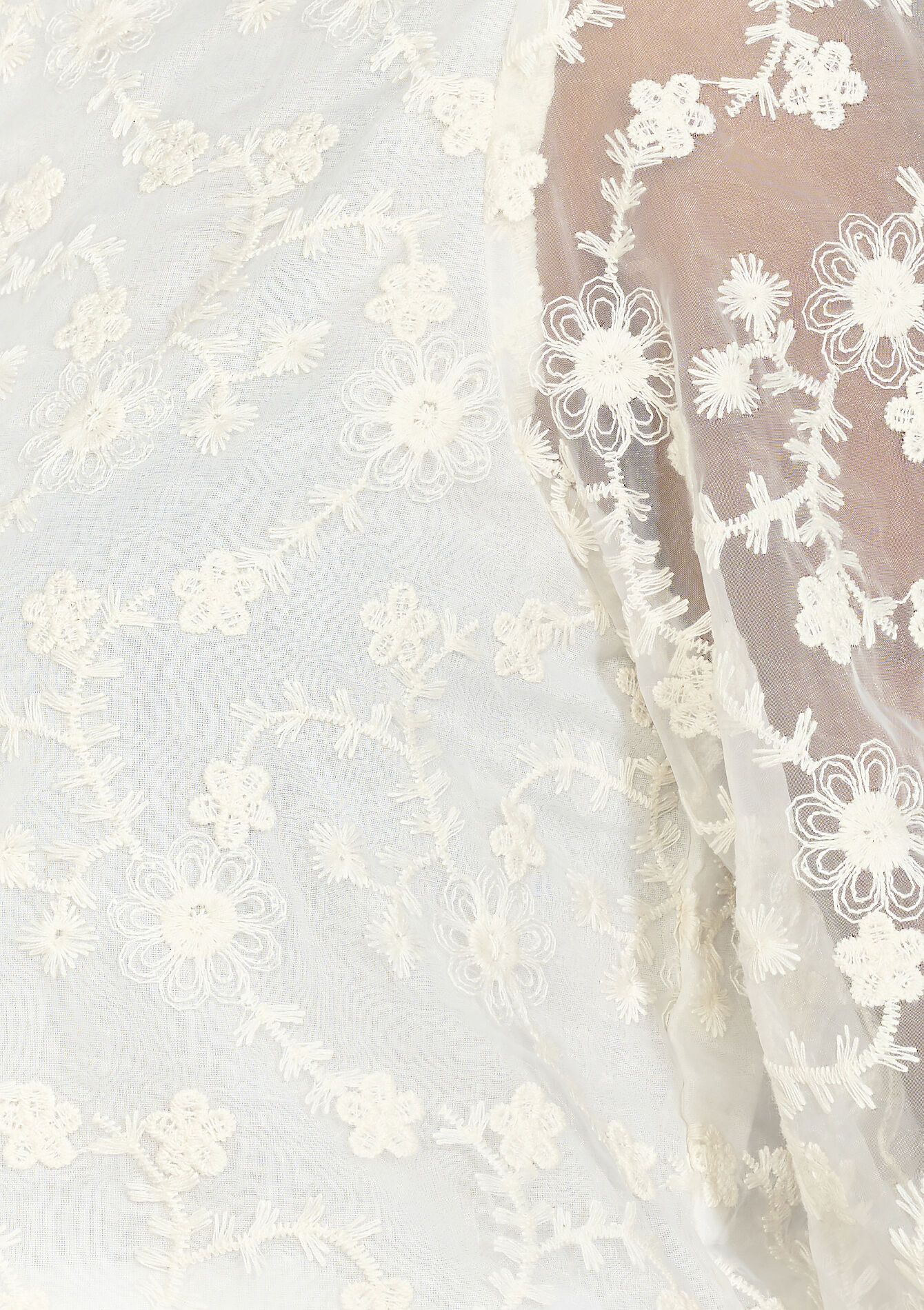 Blouse brodée en dentelle, Blouse brodée en dentelle - VANILLA WHITE - 05702877_1013