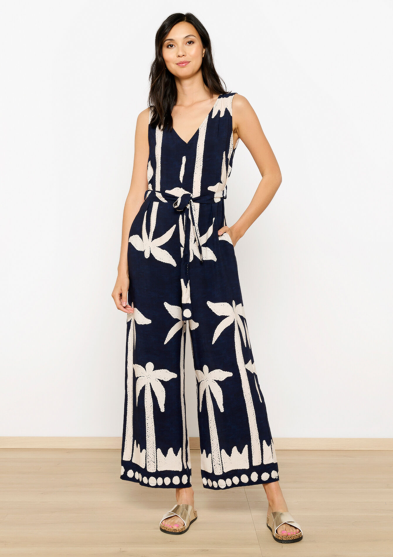 Jumpsuit met etnische print, Jumpsuit met etnische print - NAVY BASIC - 06004531_2723