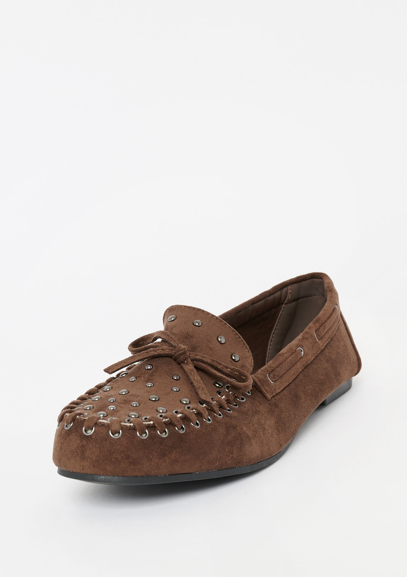 Instappers met studs, Instappers met studs - BROWN DARK CHOCOLATE - 13200066_3720