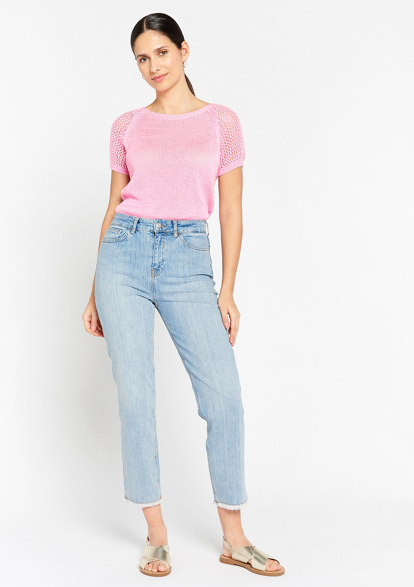 Rechte jeans, Rechte jeans - BLUE BLEACHED - 22000466