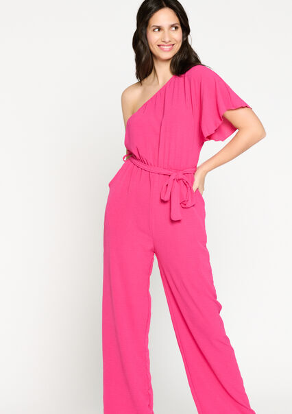 Jumpsuit with butterfly sleeves - FUCHSIA - 06004419_5626
