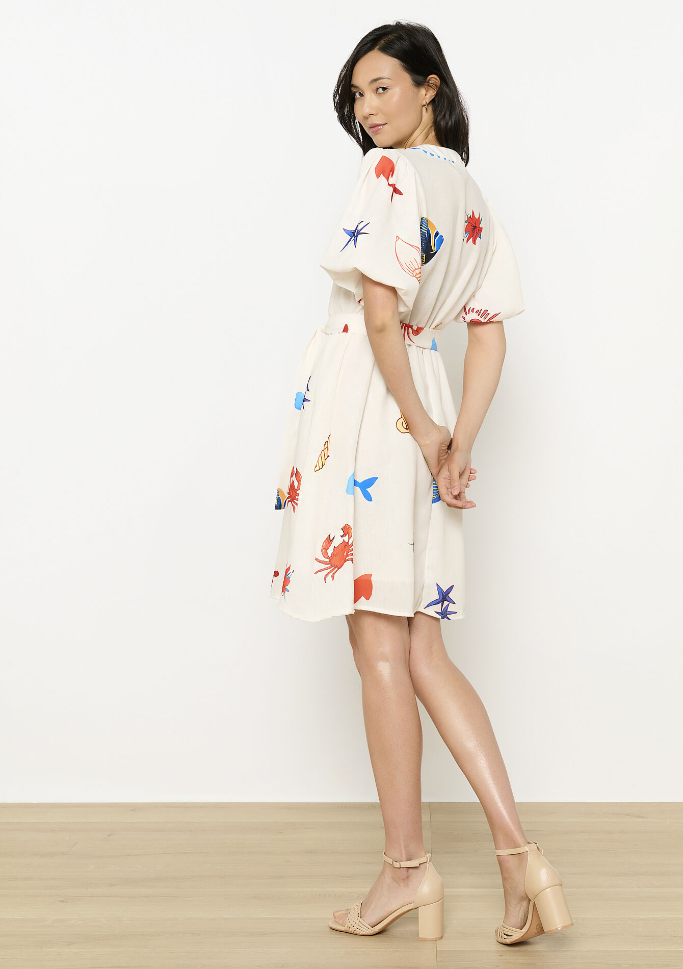 Breezy printed dress, Breezy printed dress - VANILLA WHITE - 08104170