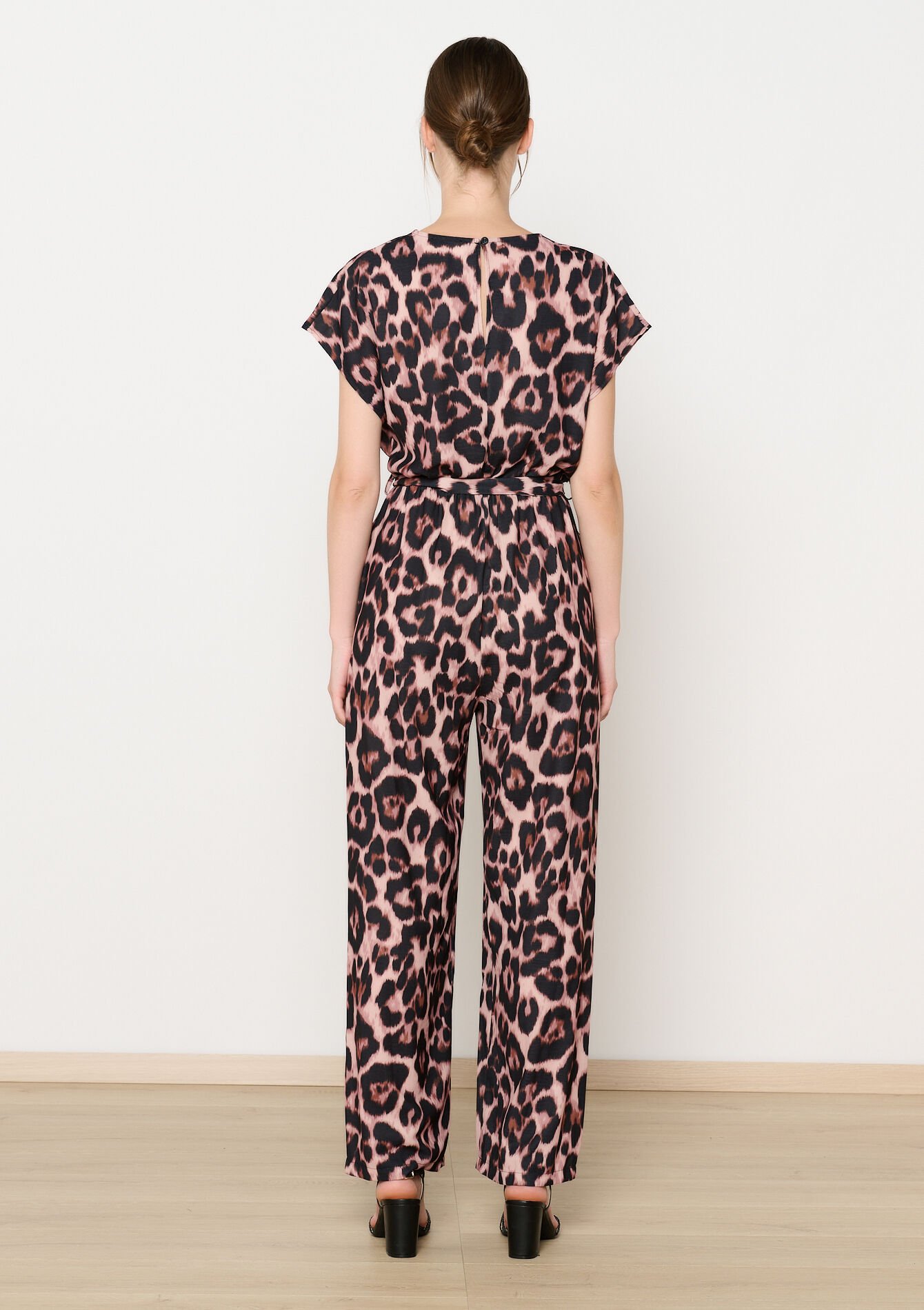 Jumpsuit with leopard print, Jumpsuit with leopard print - LIGHT CAMEL - 06004550_3814