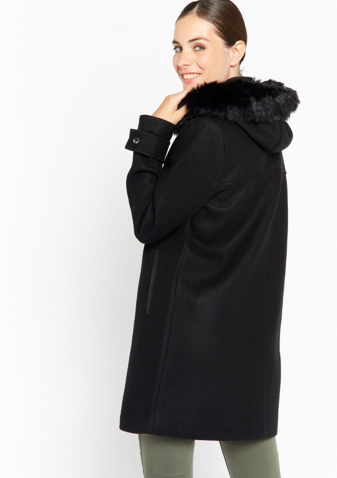 Manteau avec capuche - BLACK - 1044867