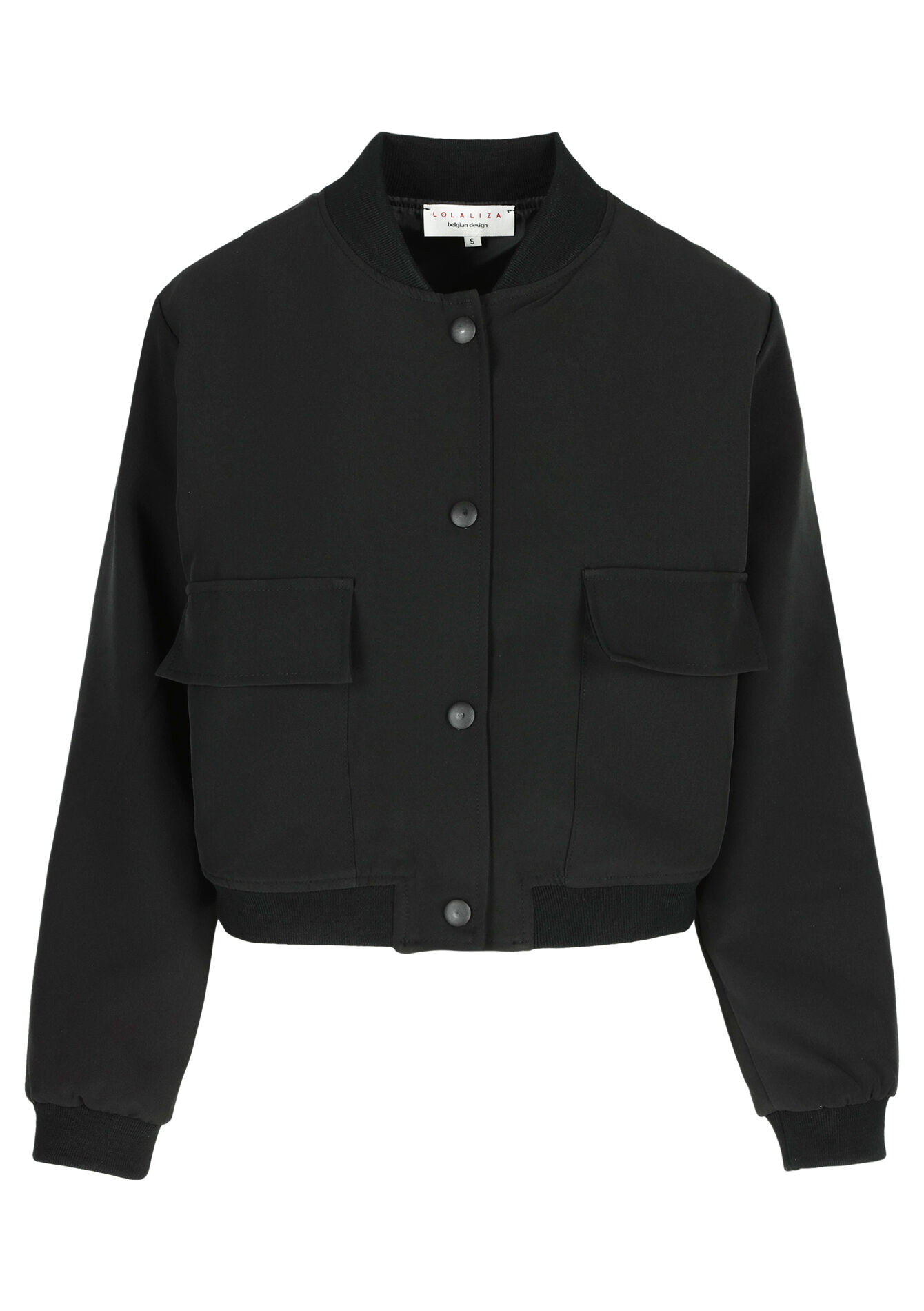 Short bomber jacket - BLACK - 09100901_1119