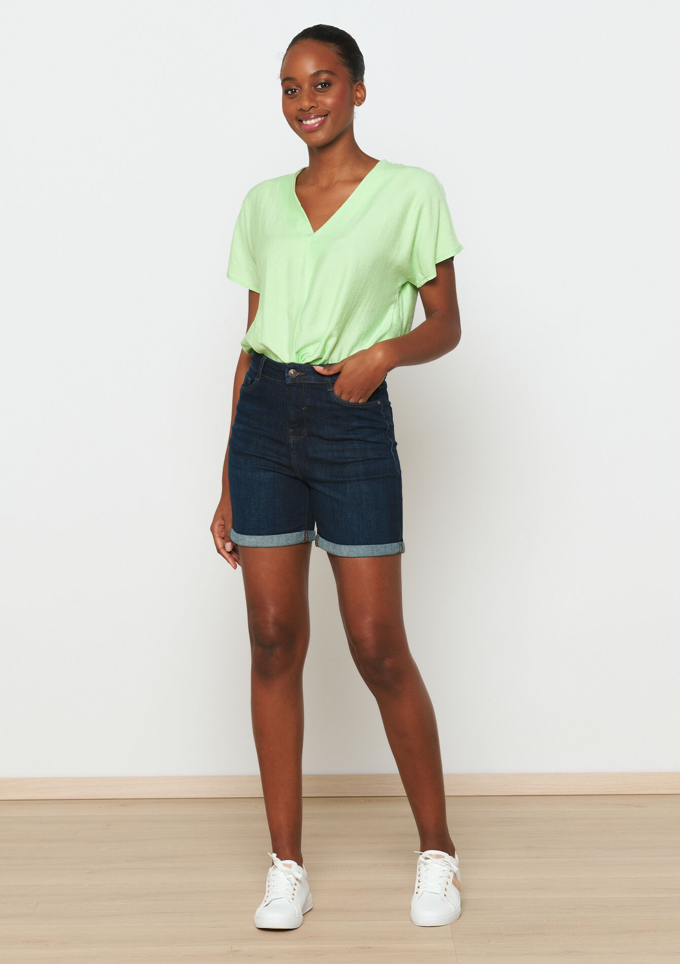 Short en jean - DARK BLUE - 22000514_0501