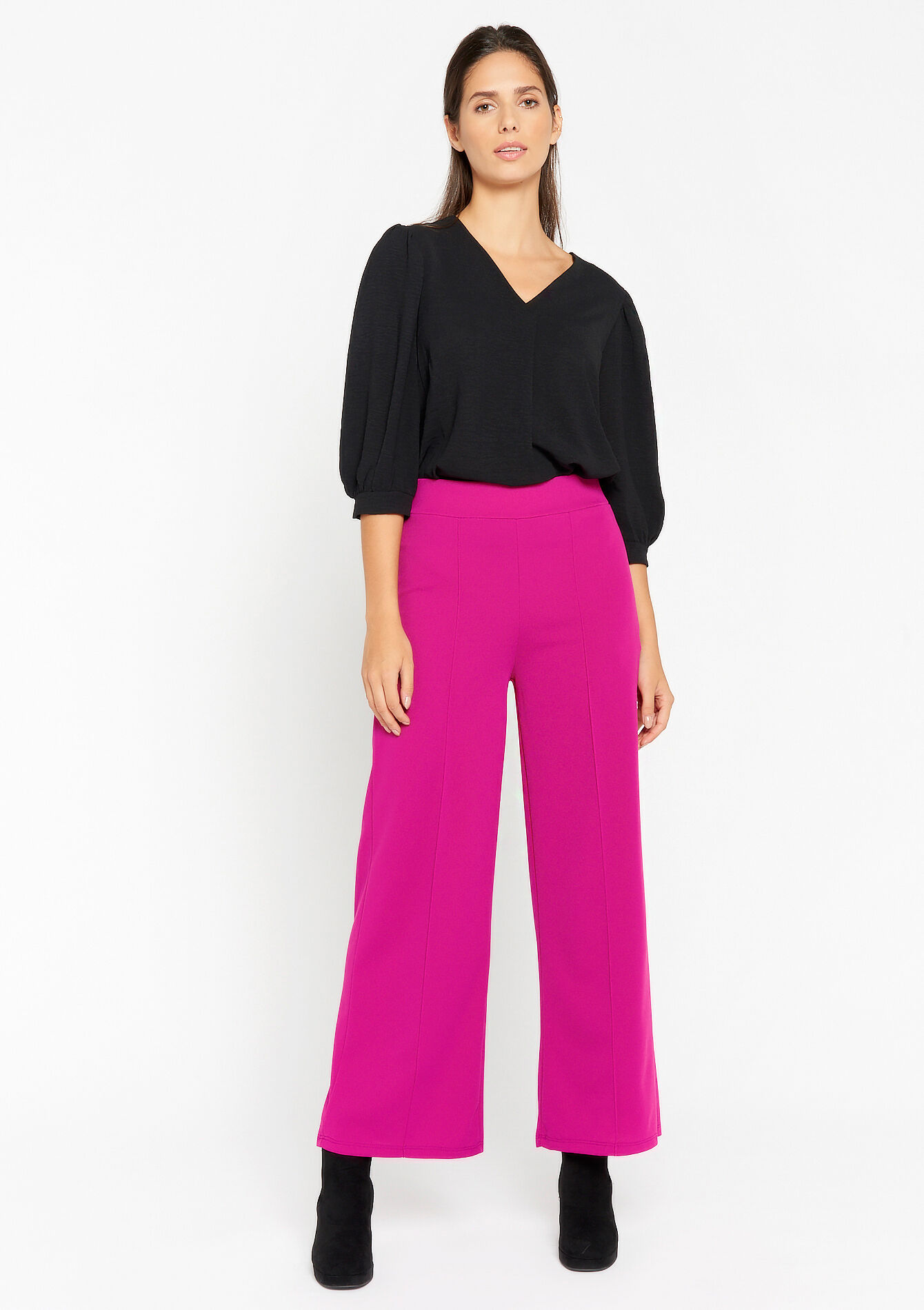 Pantalon large avec plis - VIOLINE - 06600666_16
