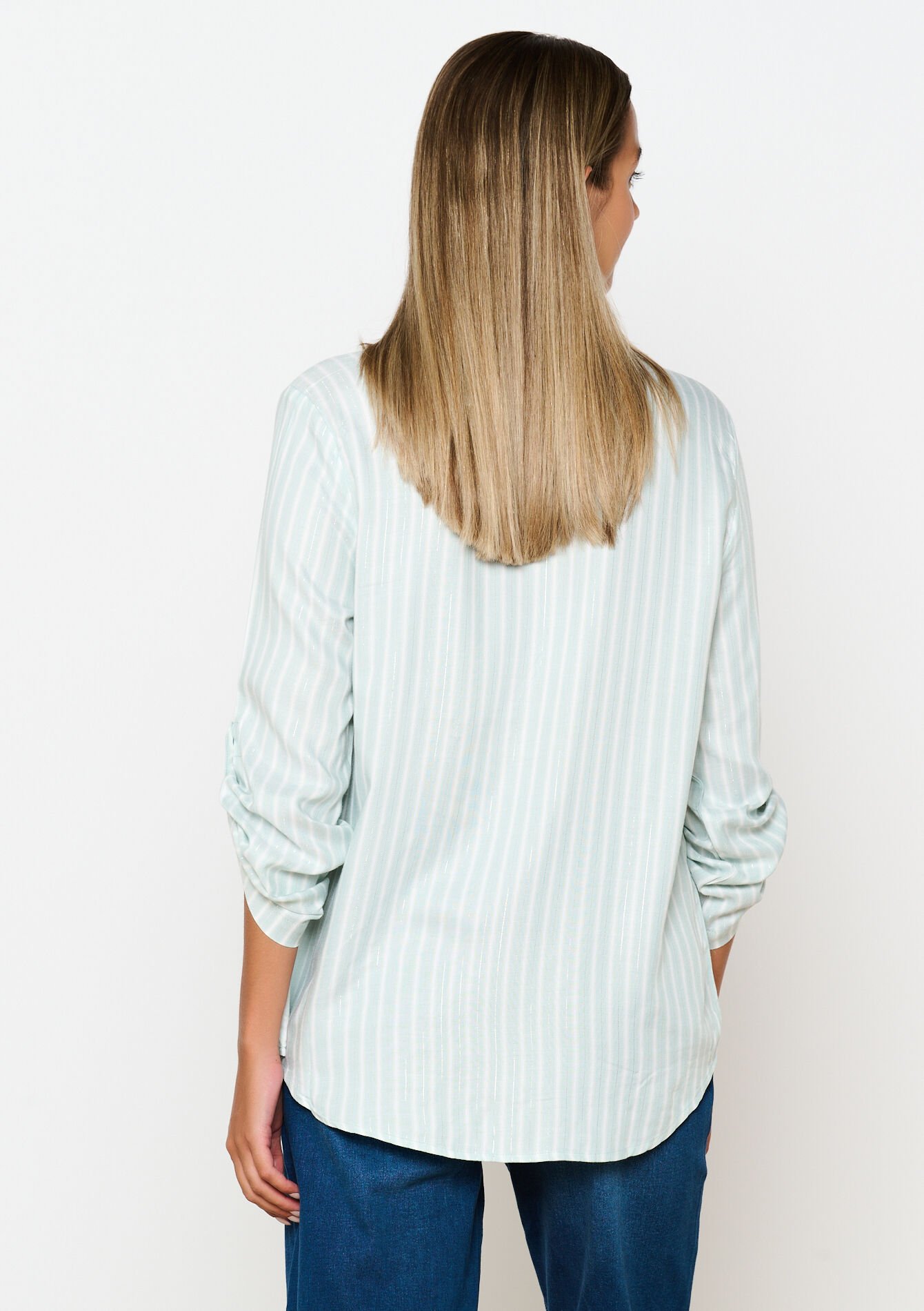 Gestreept hemd, Gestreept hemd - LIGHT KHAKI - 05702472_4405