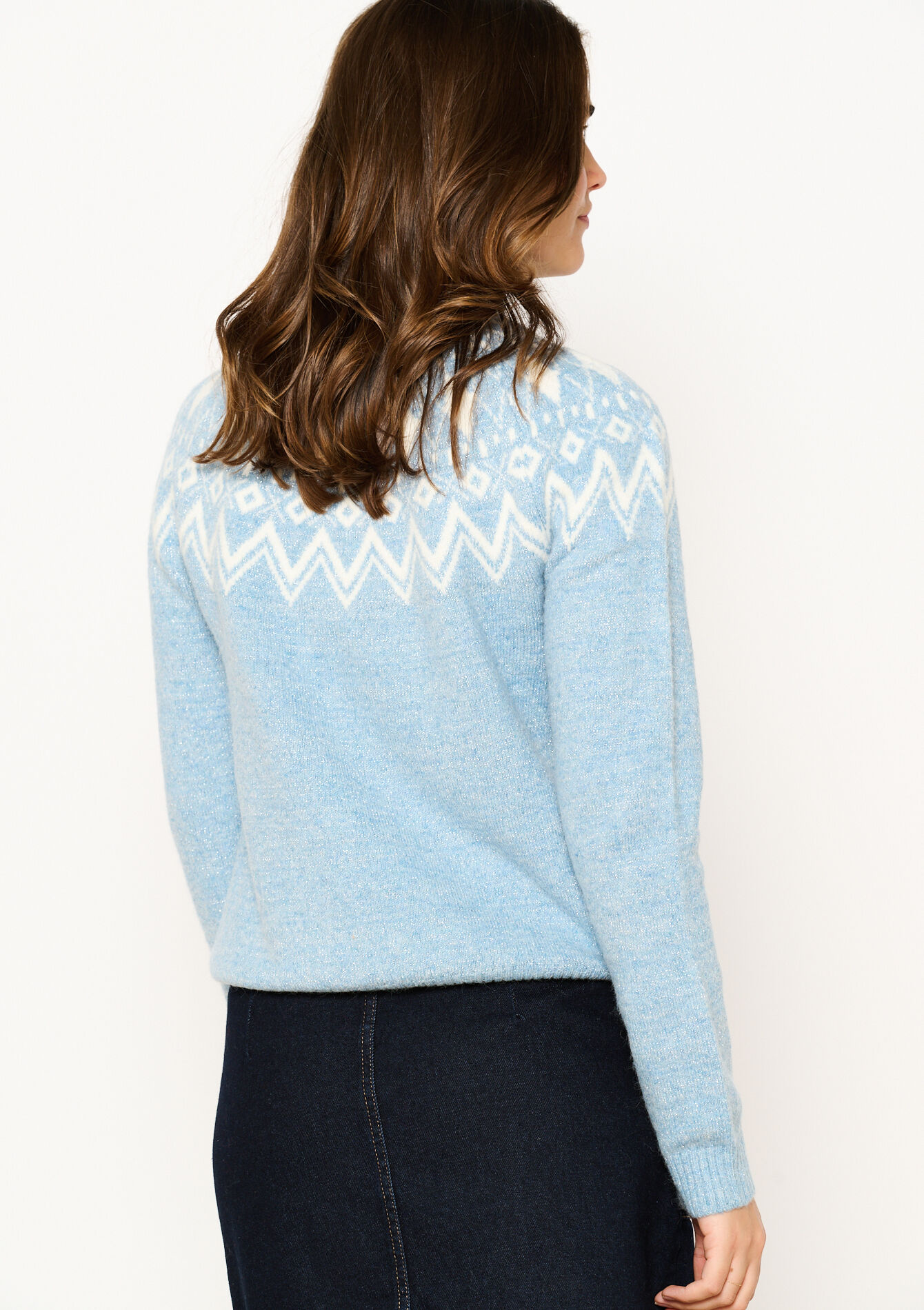 Jacquard trui met lurex, Jacquard trui met lurex - BLUE PASTEL - 04006586_3003