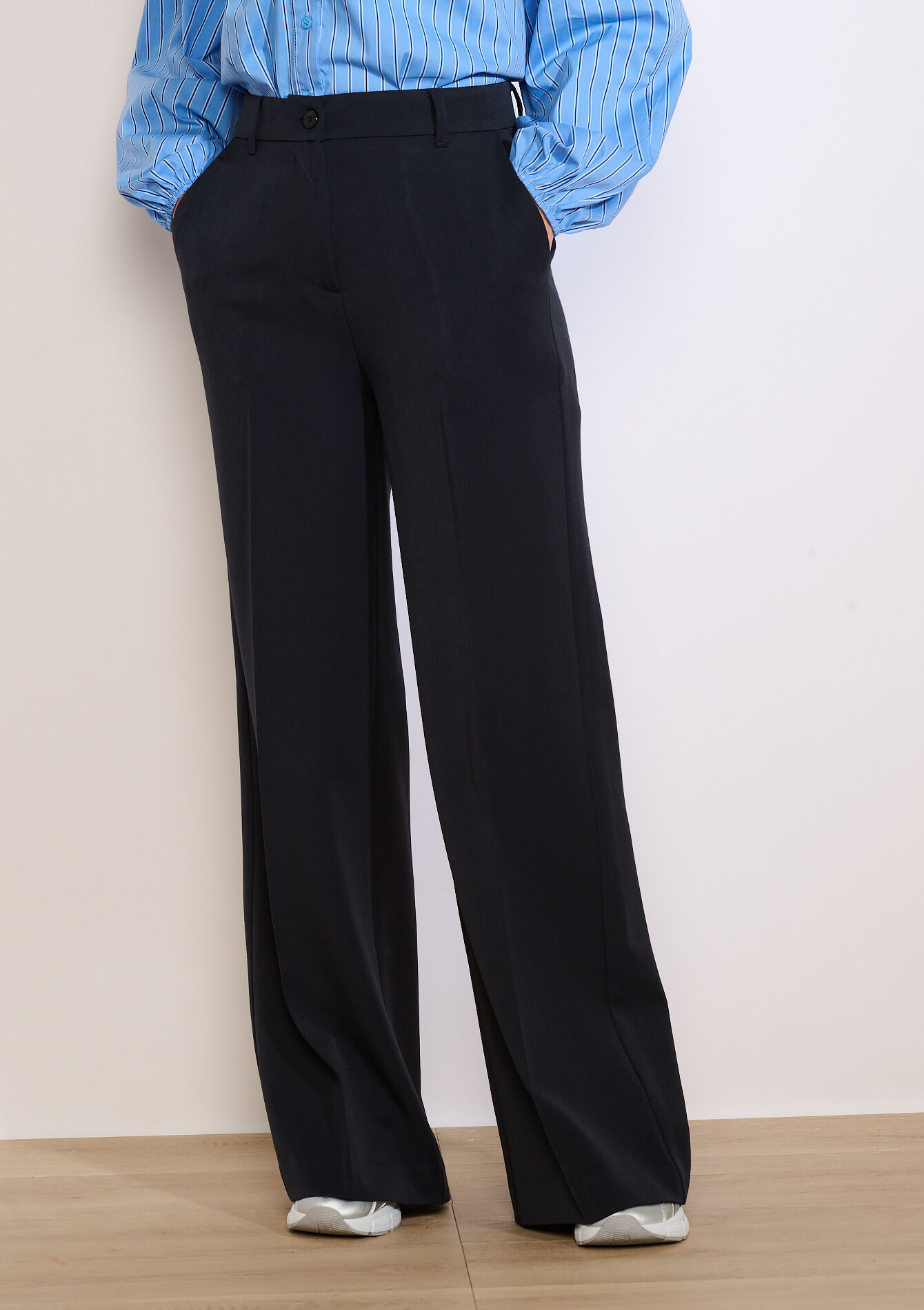 Pantalon large habillé - NAVY BASIC - 06100762_2723