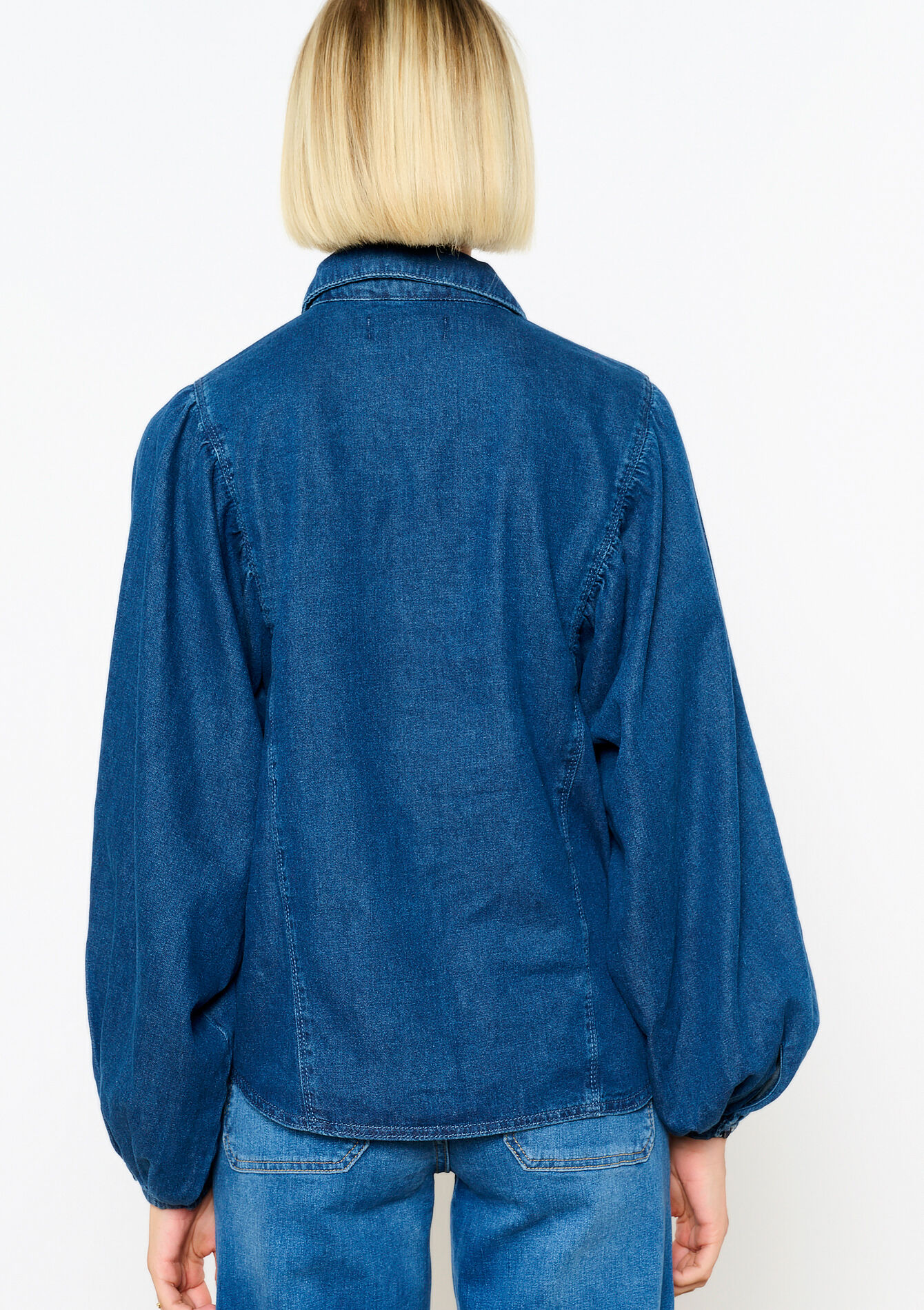 Oversized denim hemd, Oversized denim hemd - DARK BLUE - 05702576_0501